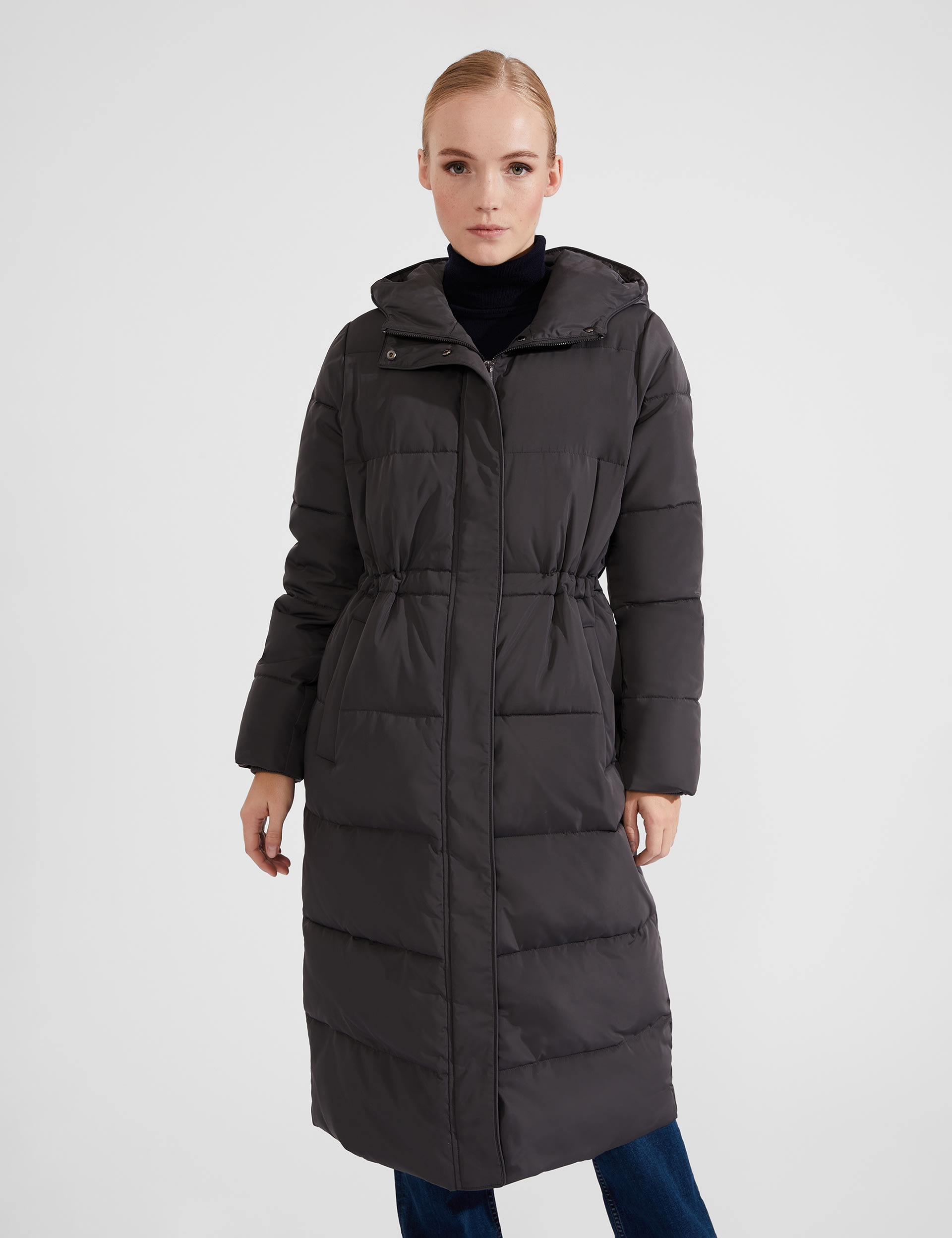 Padded Waisted Hooded Puffer Coat 3 of 8