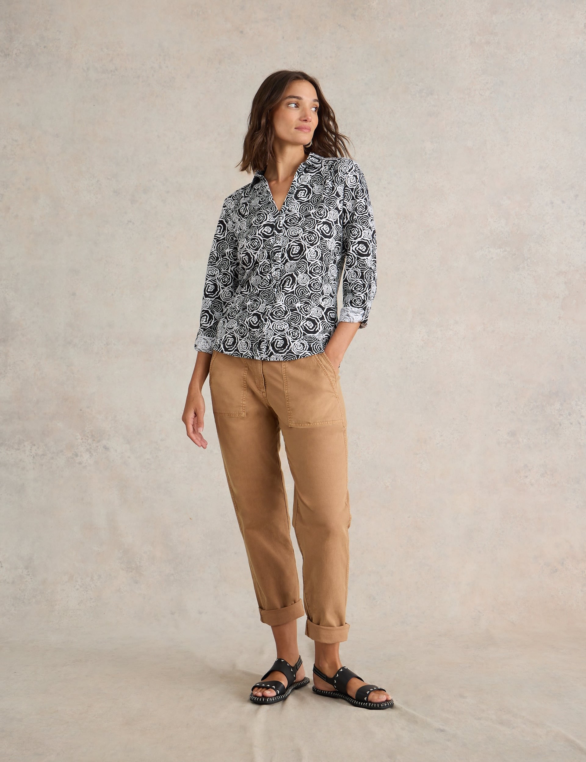 Pure Cotton Floral Button Through Shirt 1 of 6