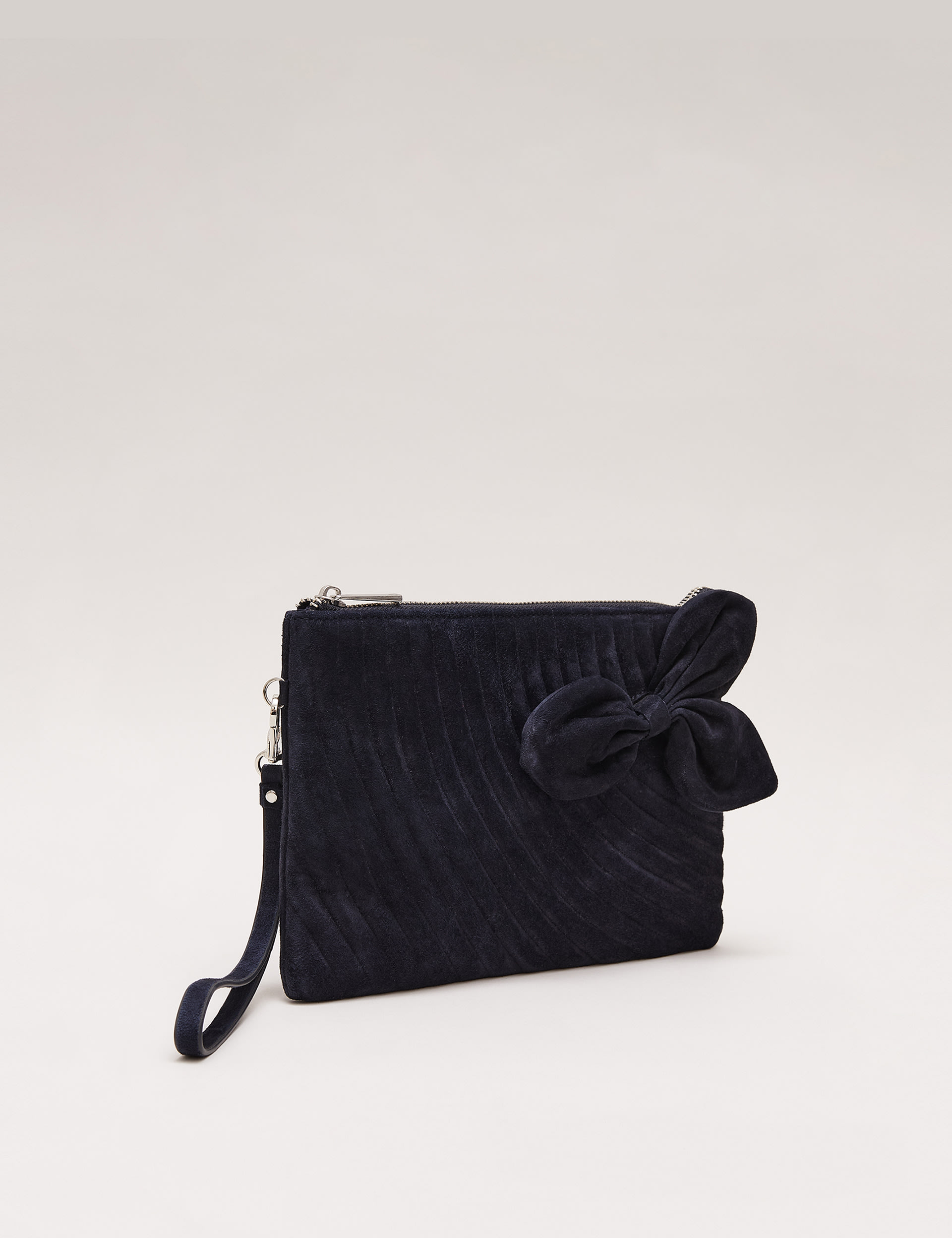 Suede Bow Clutch Bag 3 of 7