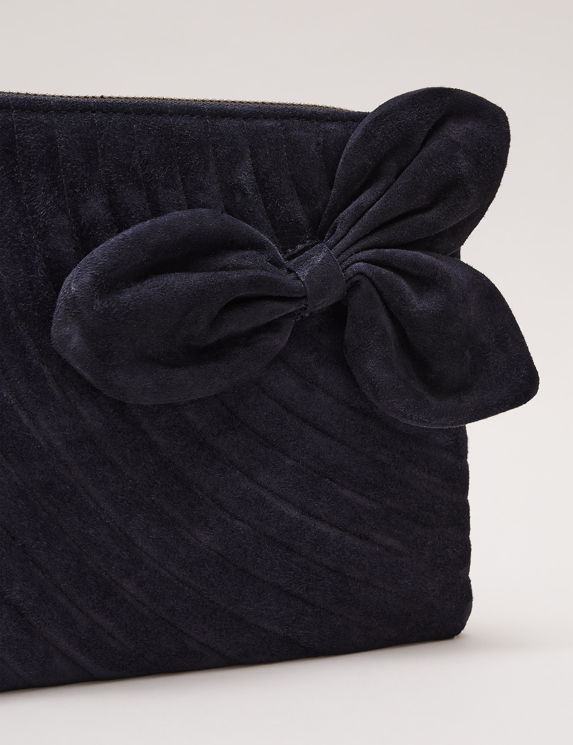 Suede Bow Clutch Bag 4 of 7