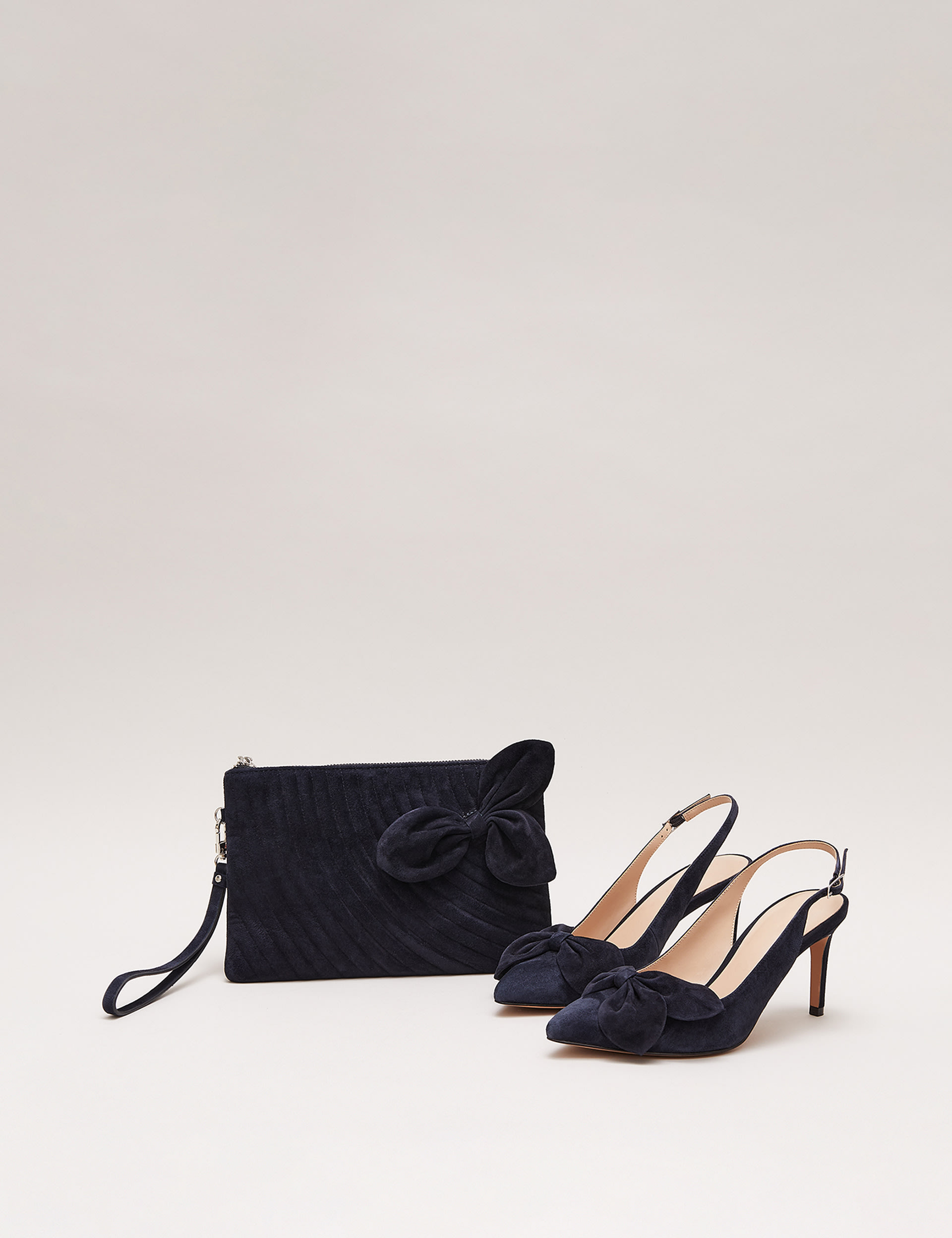 Suede Bow Clutch Bag 6 of 7