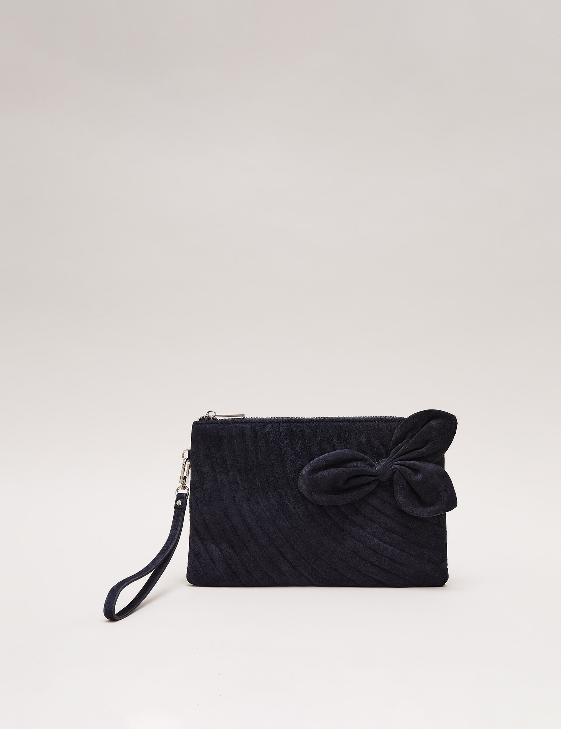 Suede Bow Clutch Bag 2 of 7