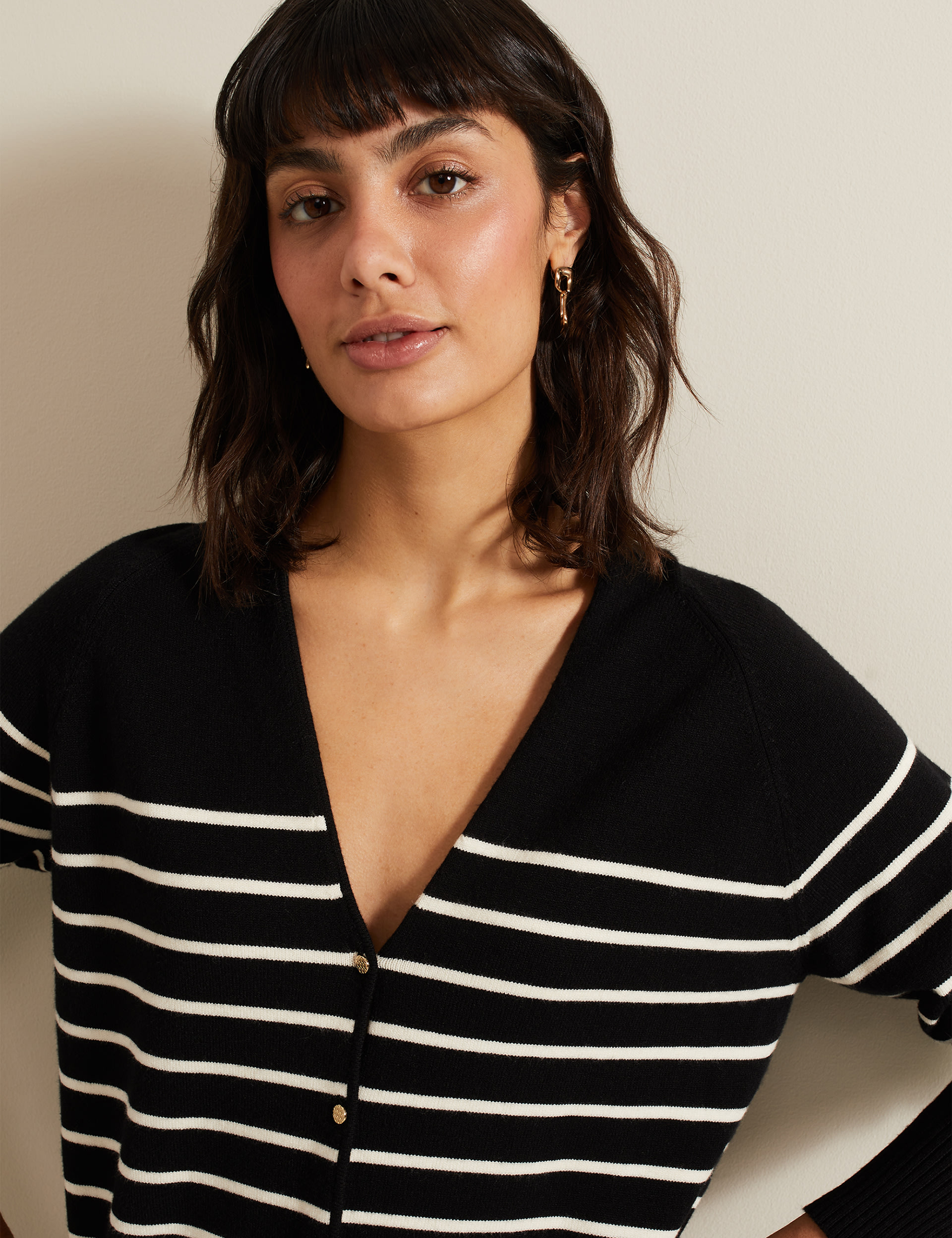 Striped V-Neck Cardigan 5 of 6