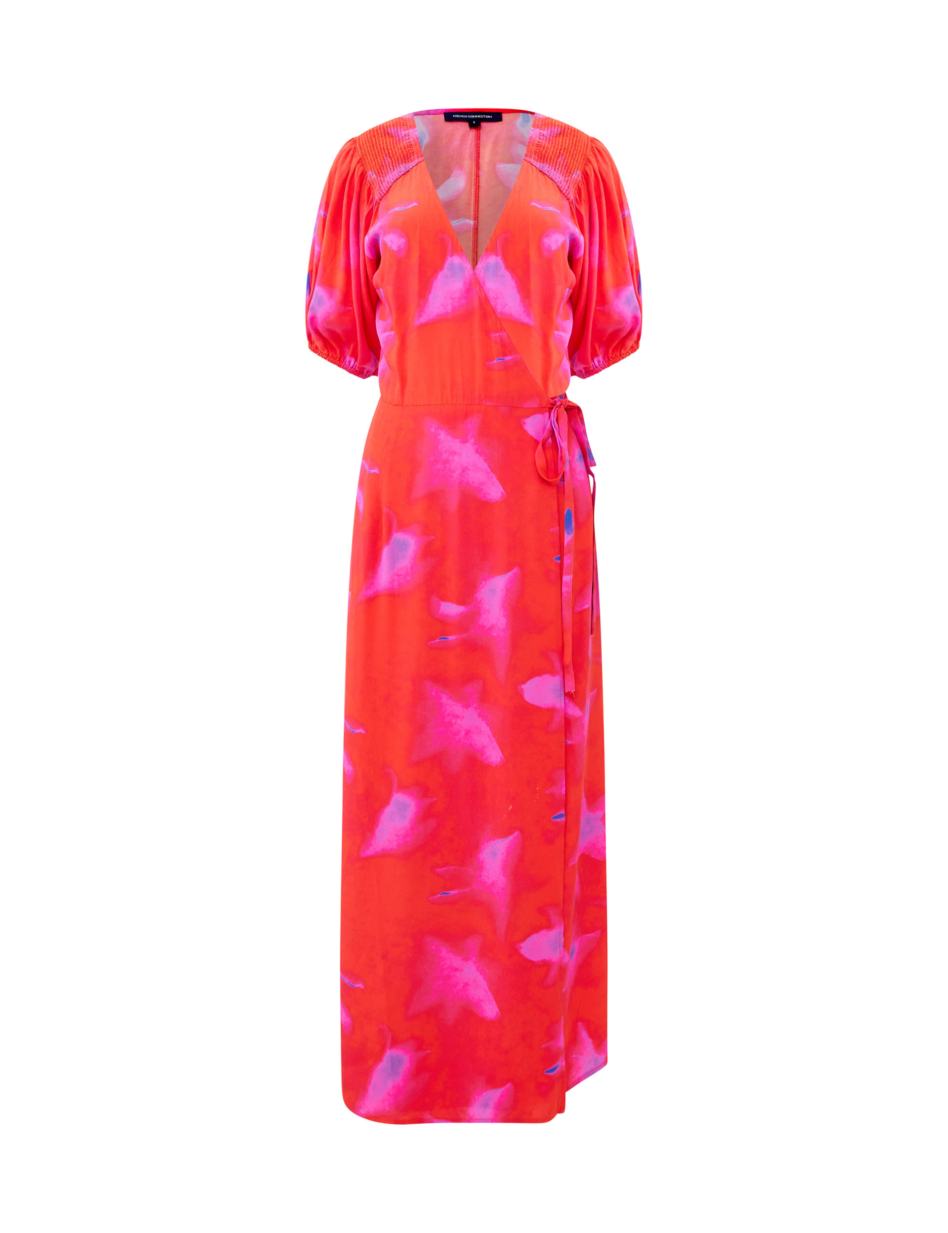 Tie Dye V-Neck Midaxi Wrap Dress 2 of 4