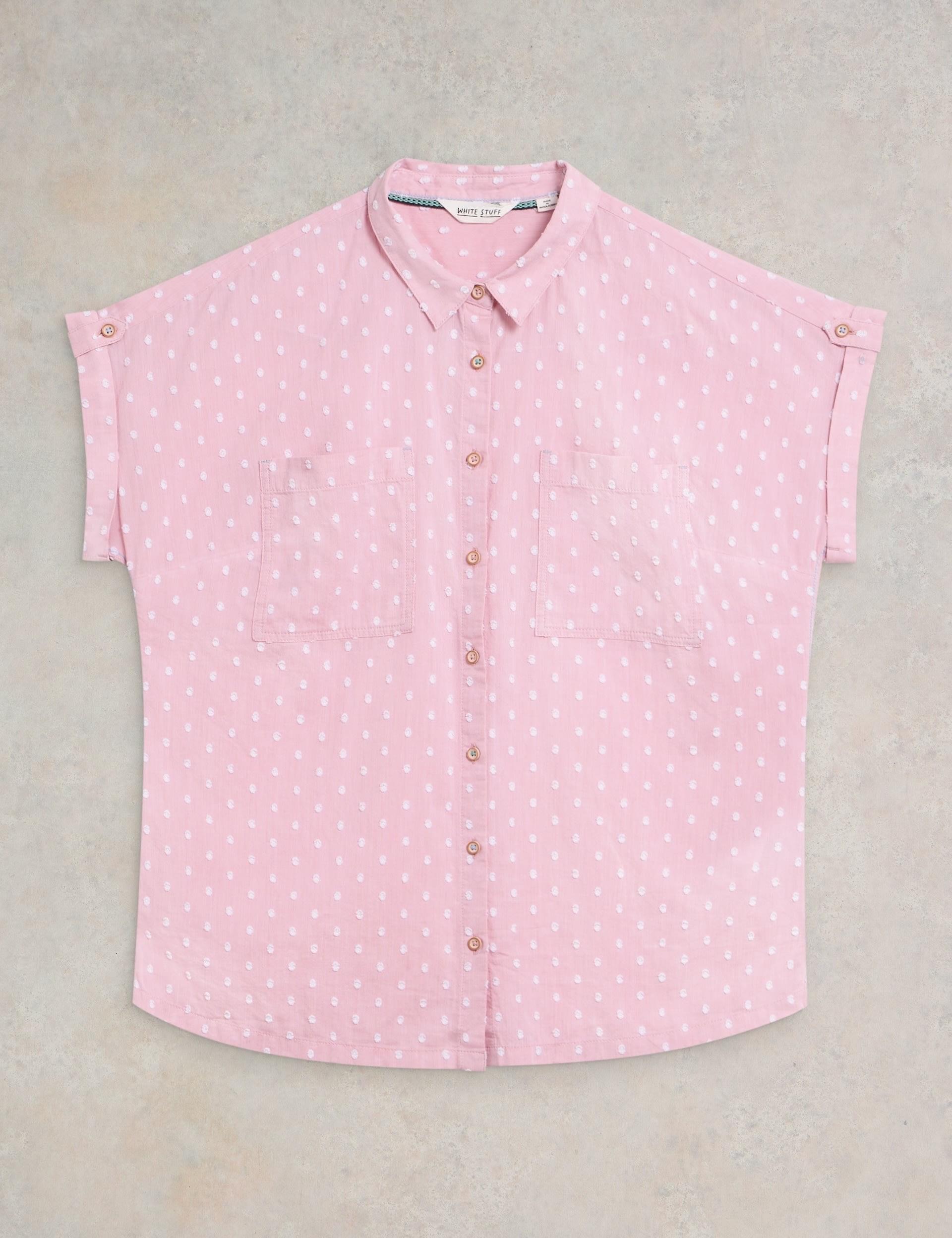 Organic Cotton Polka Dot Collared Shirt 2 of 6