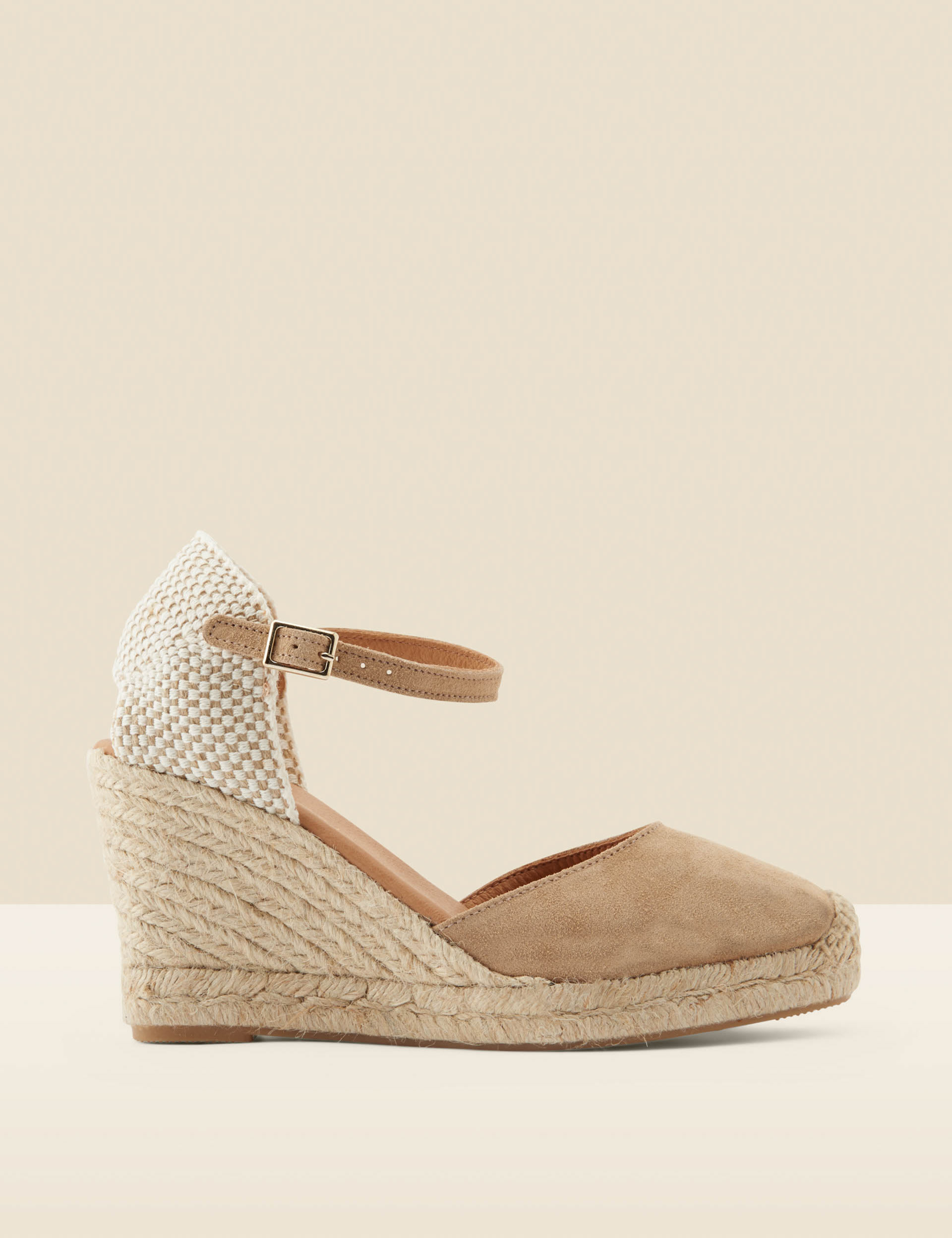 Davi Ankle Strap Wedge Salad Bleached Beachwood