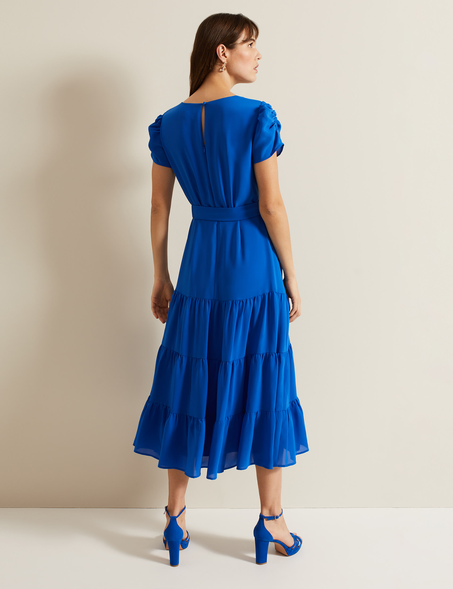 V-Neck Midi Tiered Dress | Phase Eight | M&S