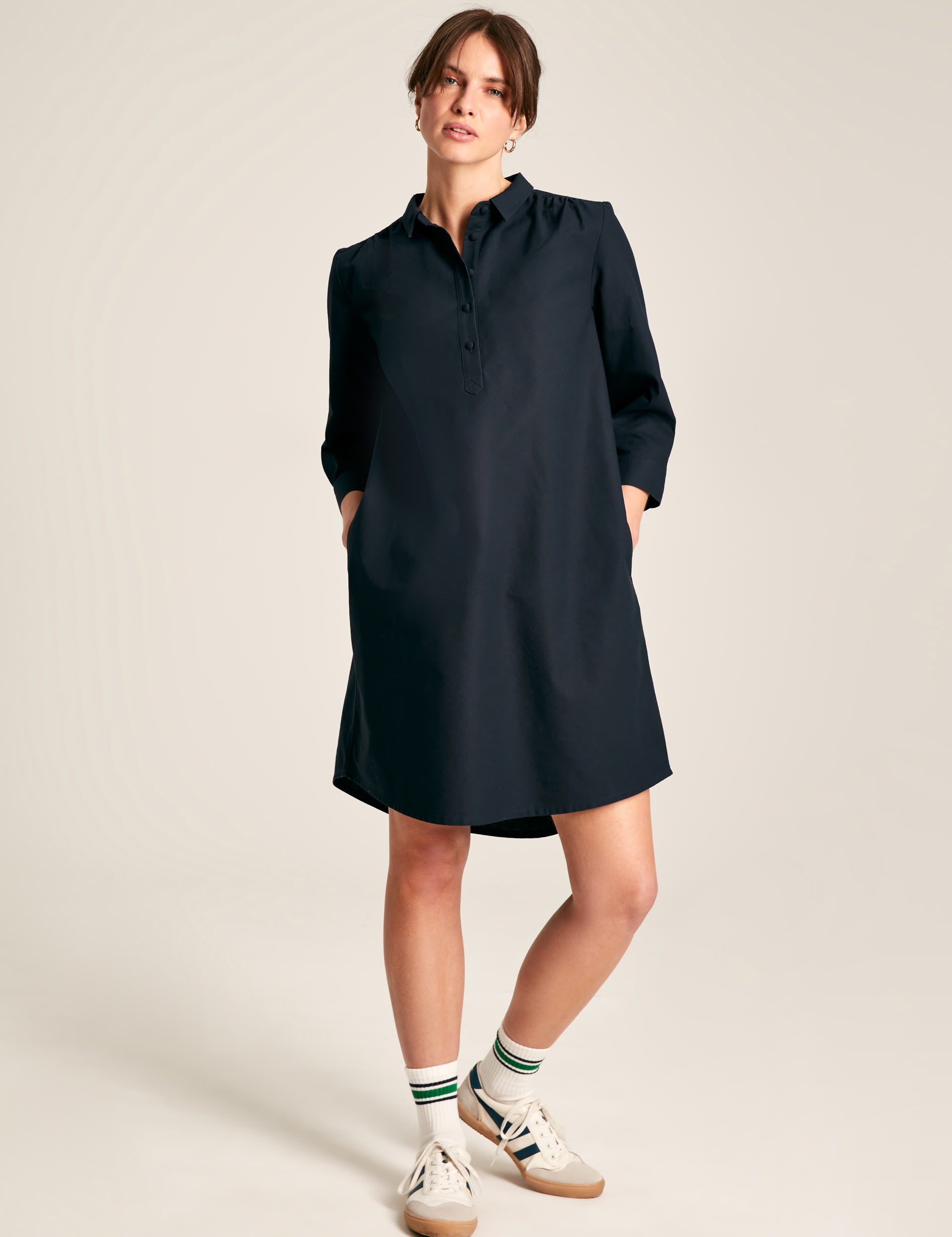 Pure Cotton Knee Length Shirt Dress 1 of 7