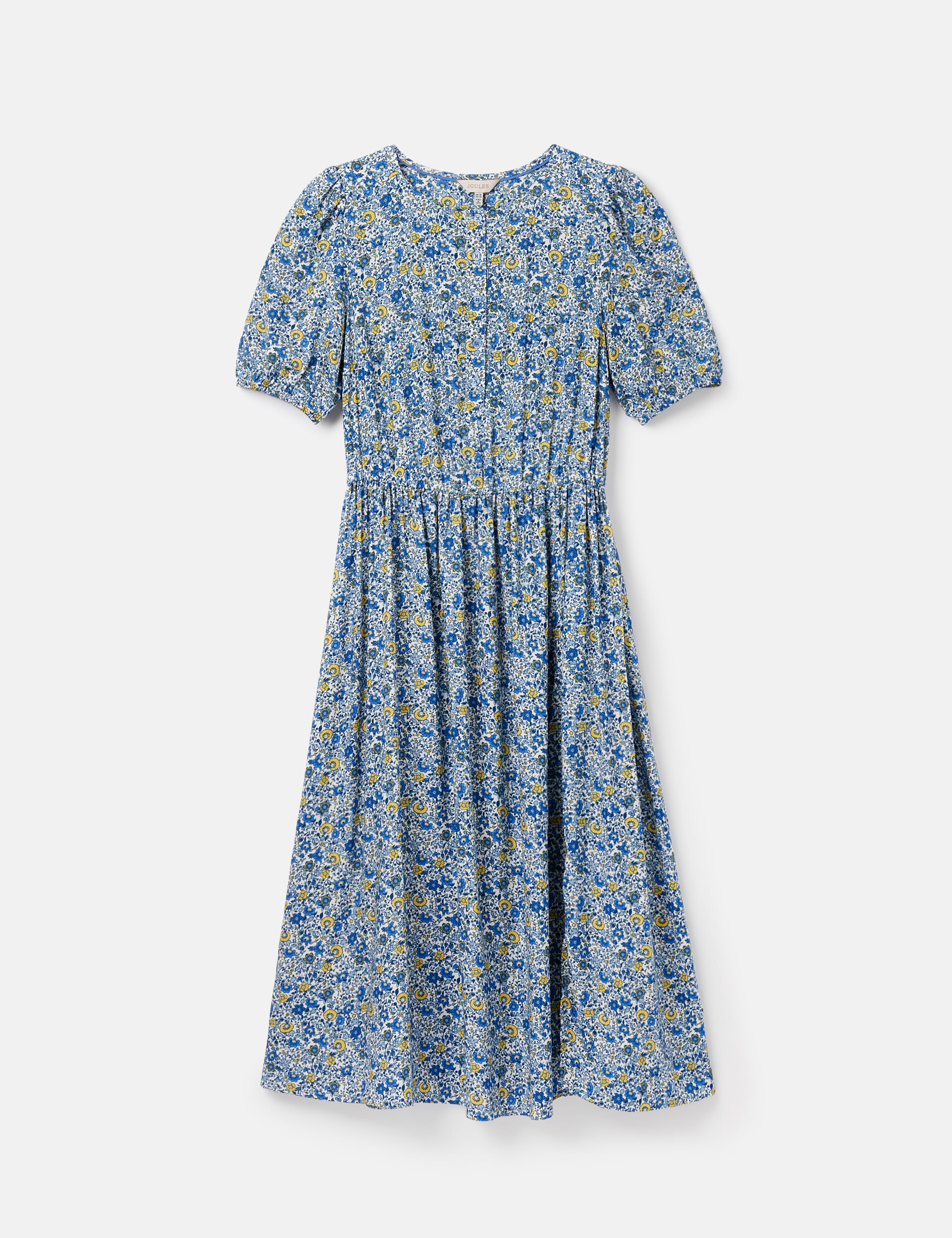 Pure Cotton Floral Midi Waisted Dress 2 of 6