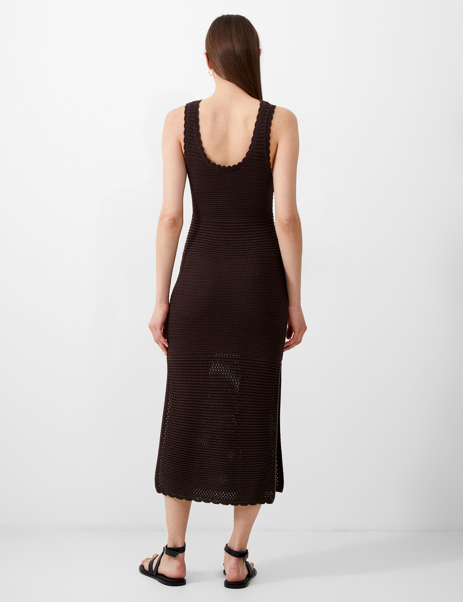 Pure Cotton Textured Midi Bodycon Dress 2 of 3