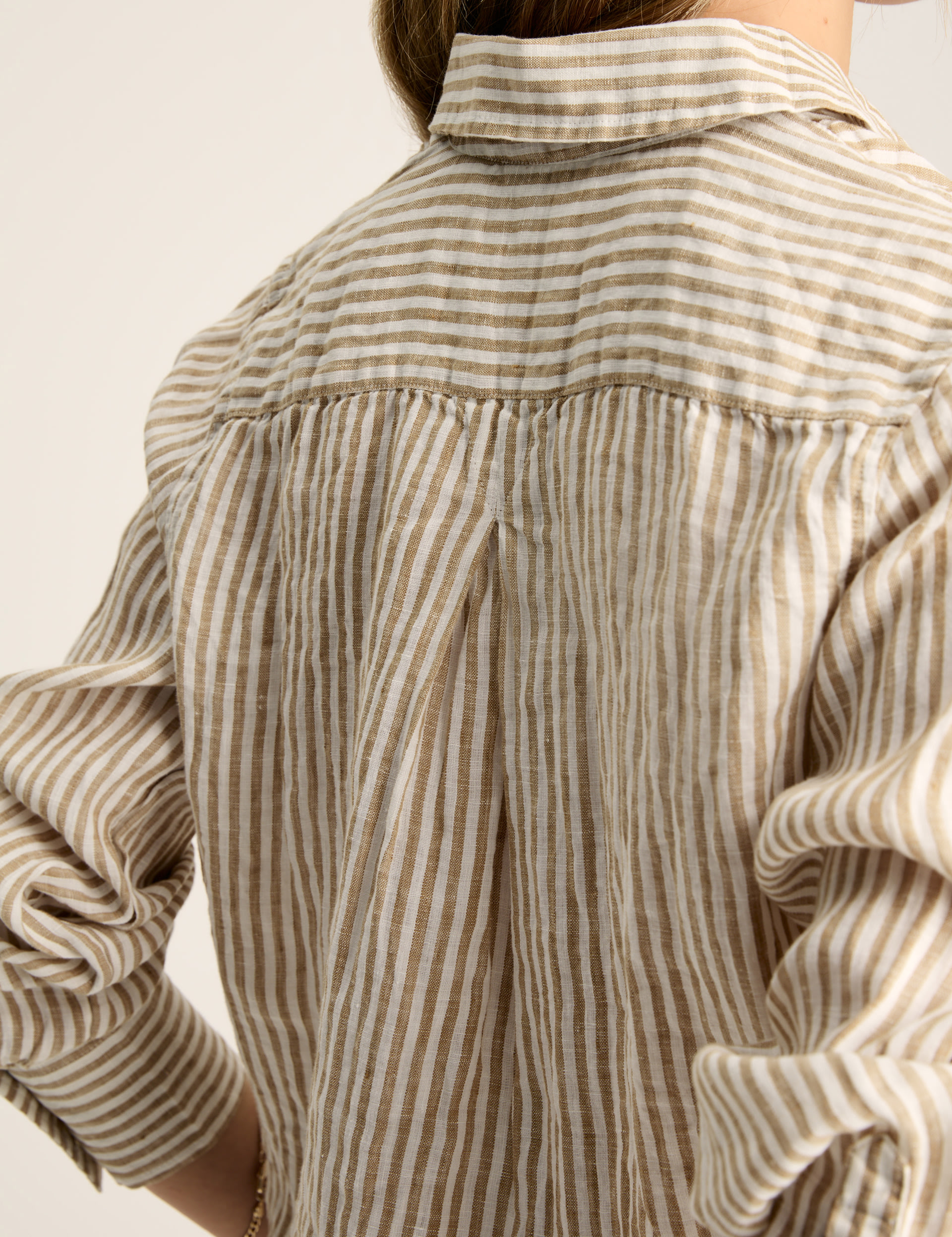 Pure Linen Striped Frill Detail Shirt 7 of 7