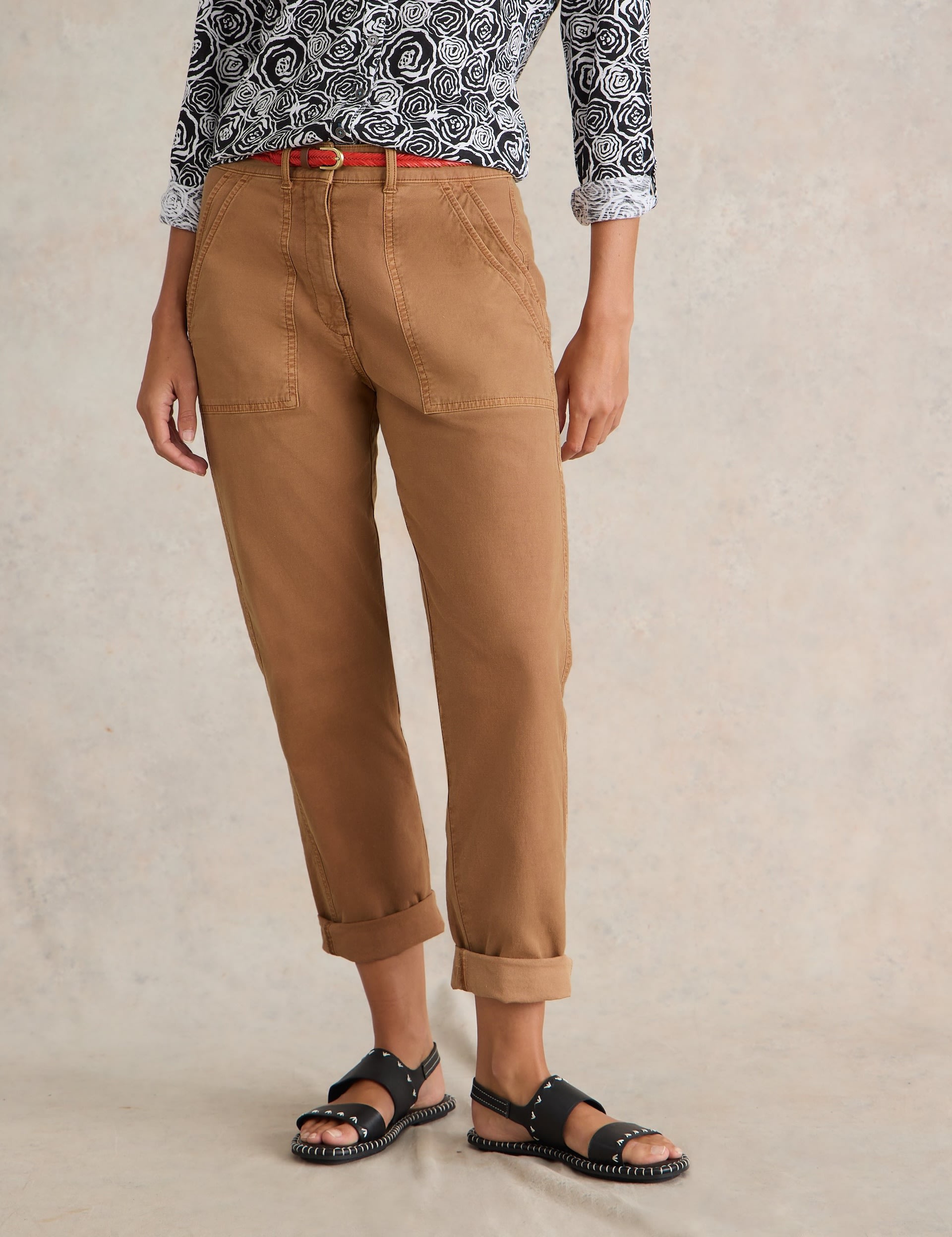 Cotton Rich Chinos with Linen 3 of 6