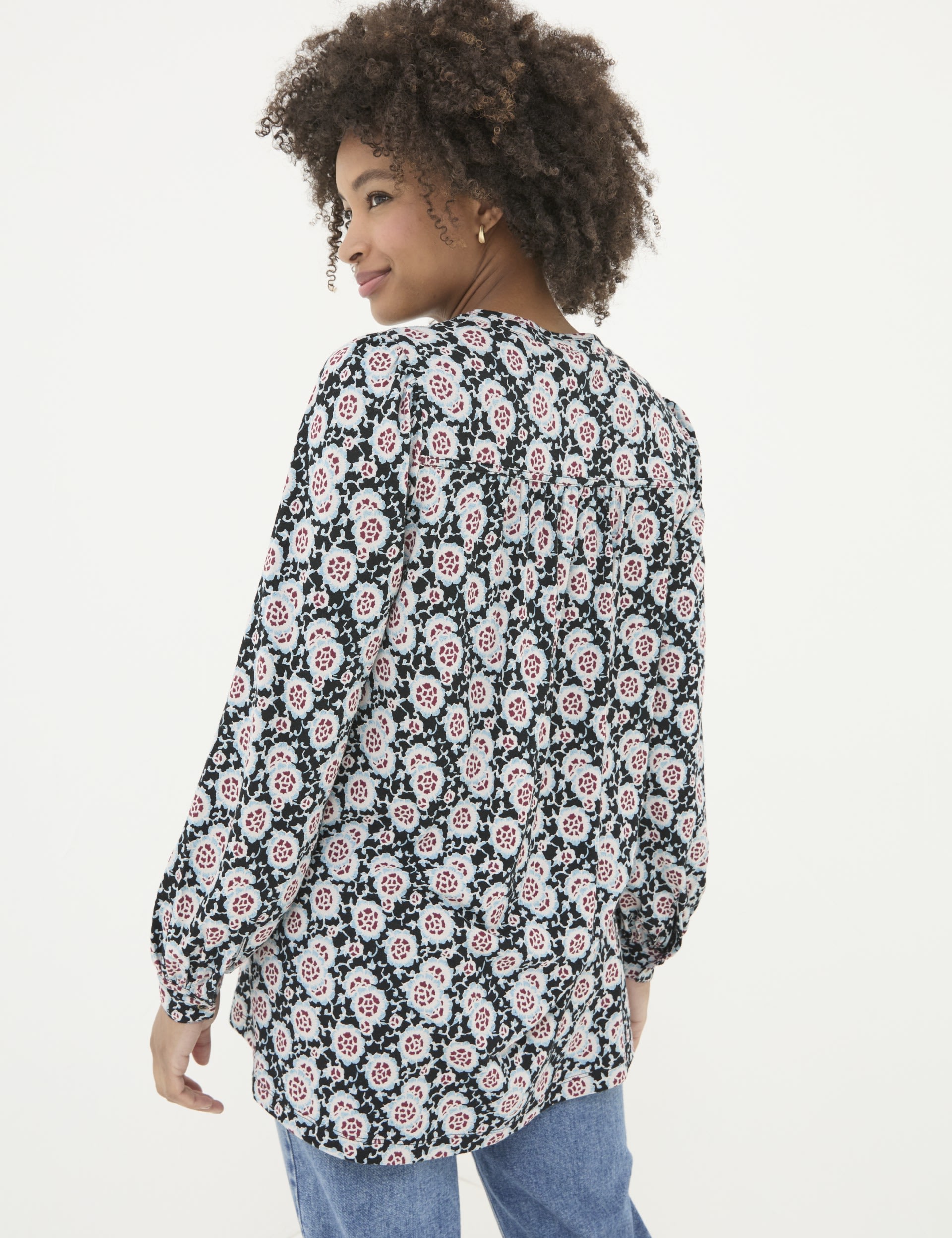 Modal Blend Floral Button Through Tunic 3 of 5