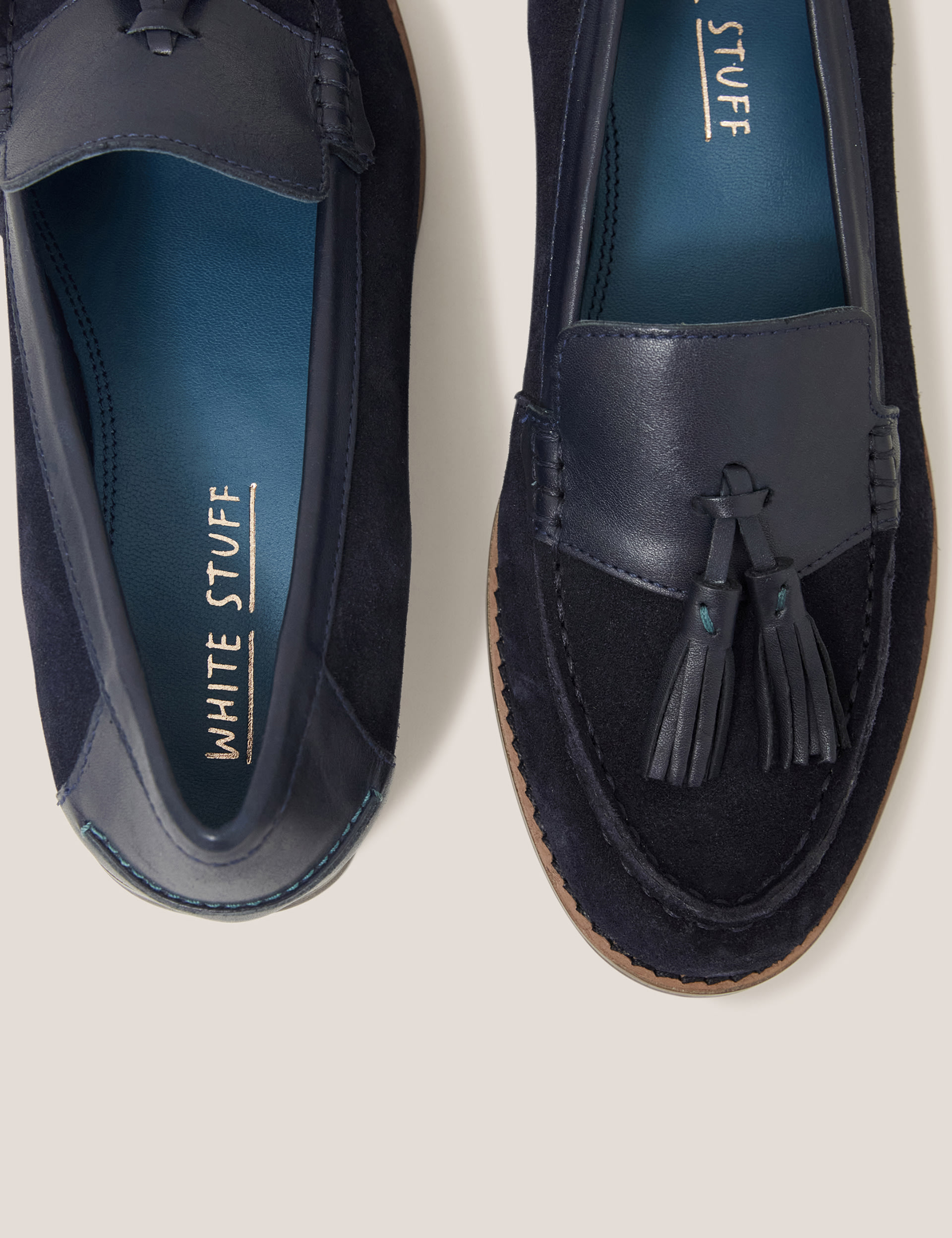 Suede Tassel Block Heel Loafers 2 of 3