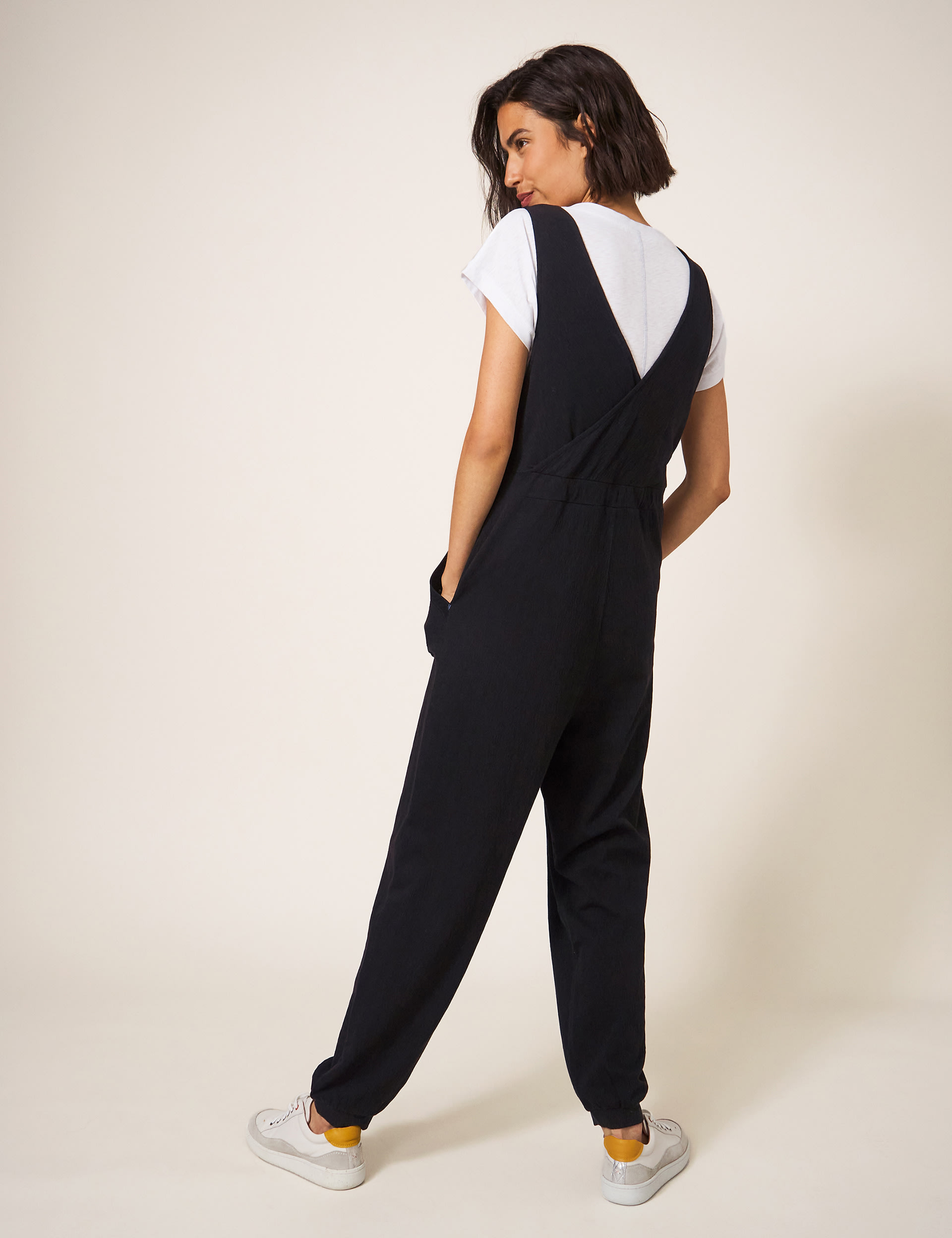 Jersey Drawstring Sleeveless Jumpsuit 2 of 4