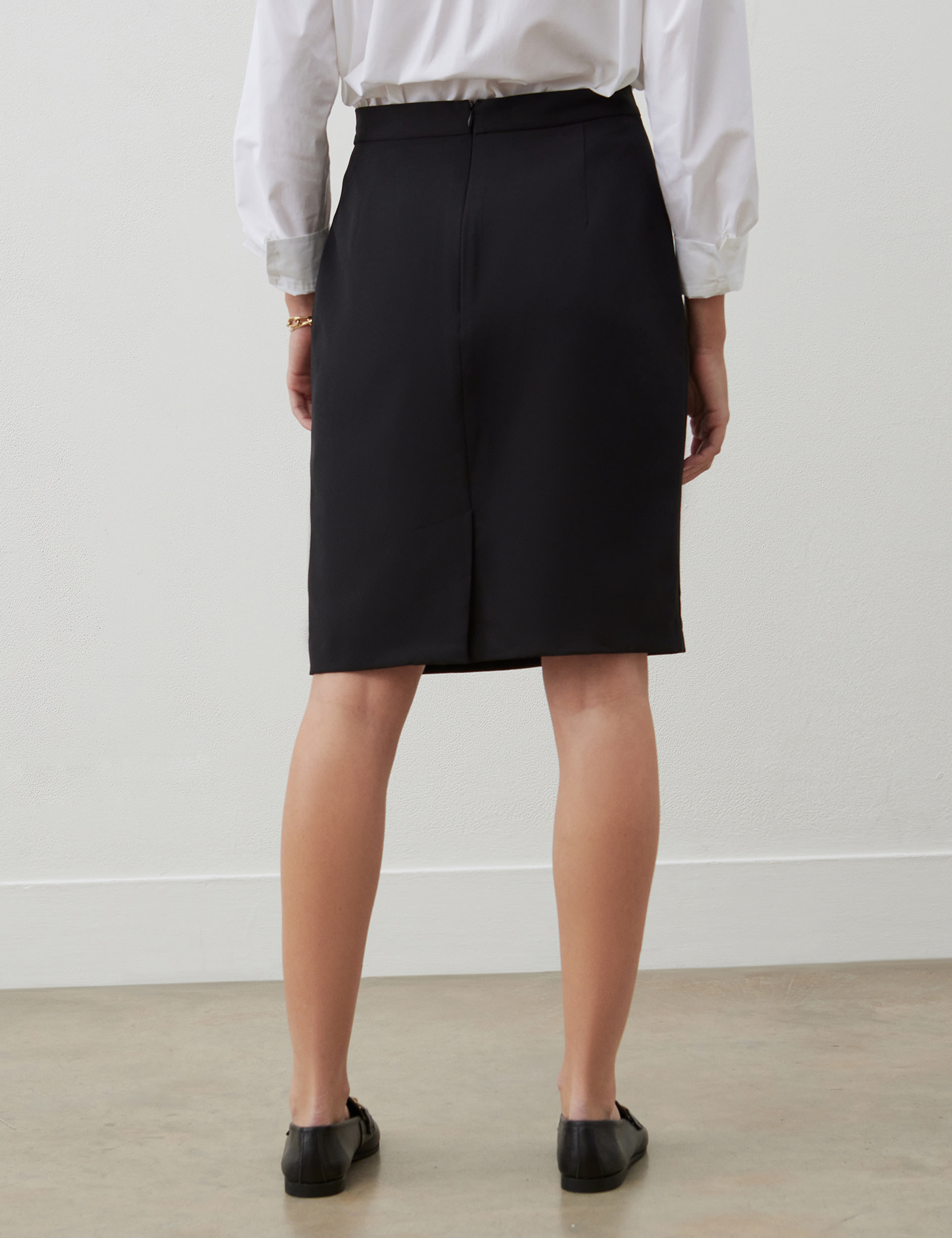 Split Back Knee Length Pencil Skirt 3 of 4