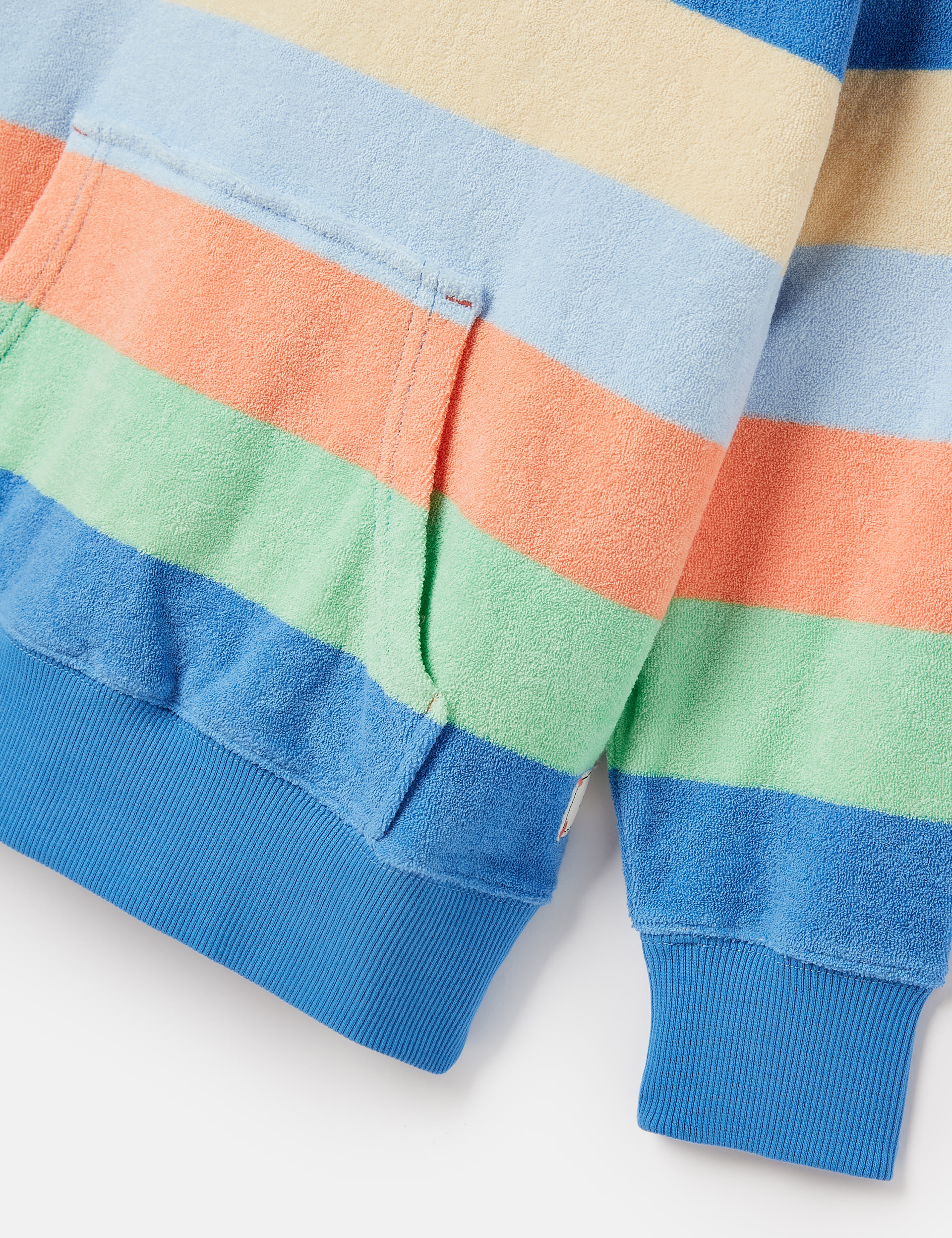 Pure Cotton Towelling Striped Hoodie (2-12 Yrs) 5 of 5