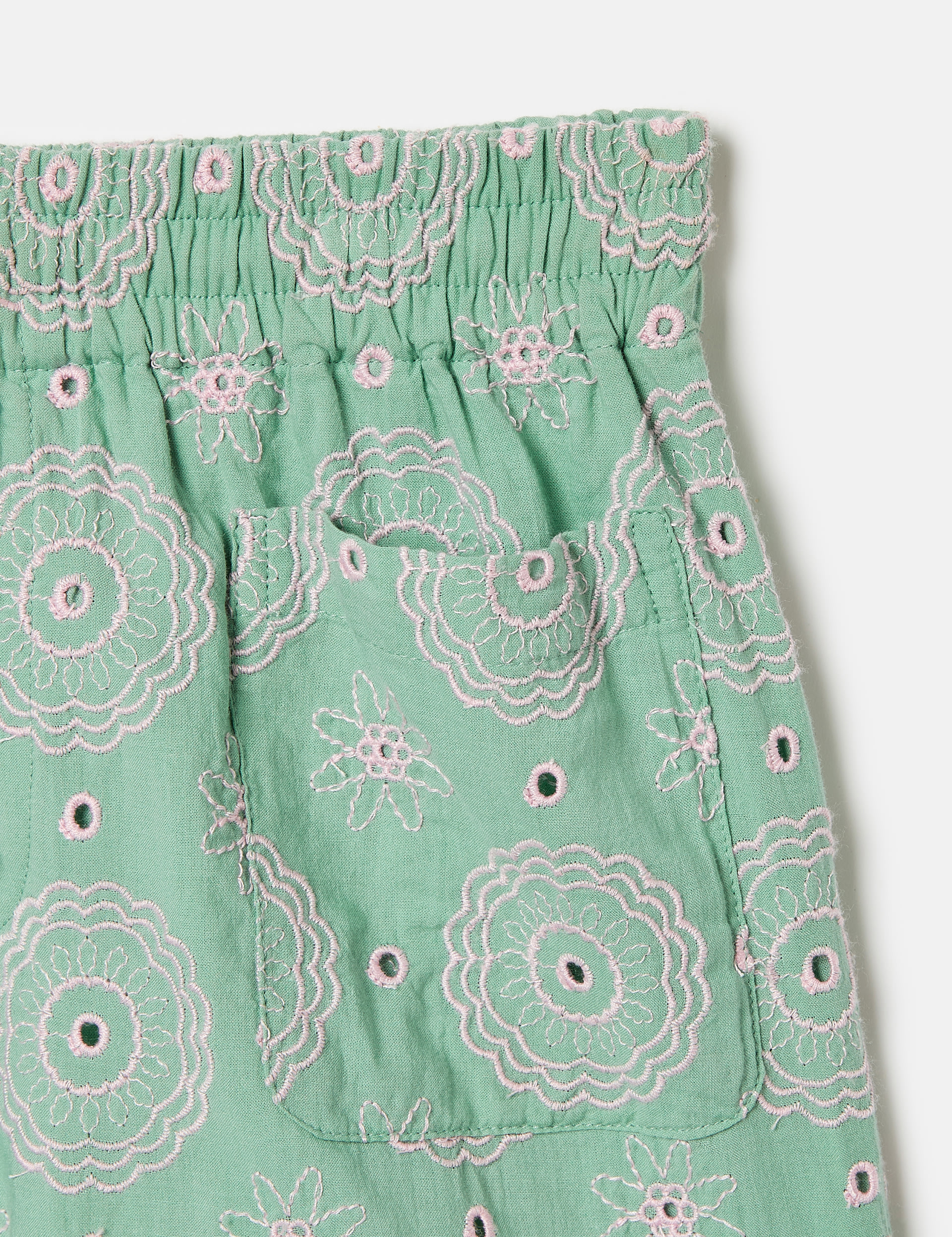 Pure Cotton Floral Embroidered Shorts (2-12 Yrs) 3 of 4