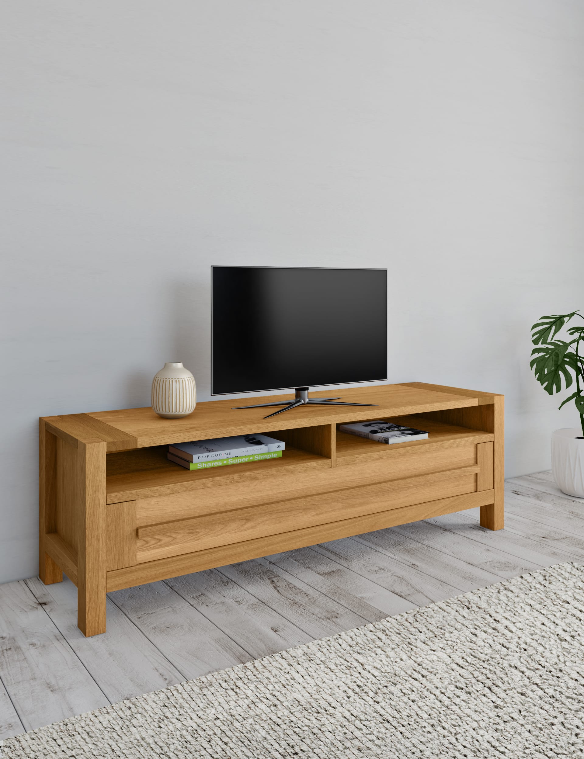 TV Cabinet with Casters outlets Sonoma Oak 31.5