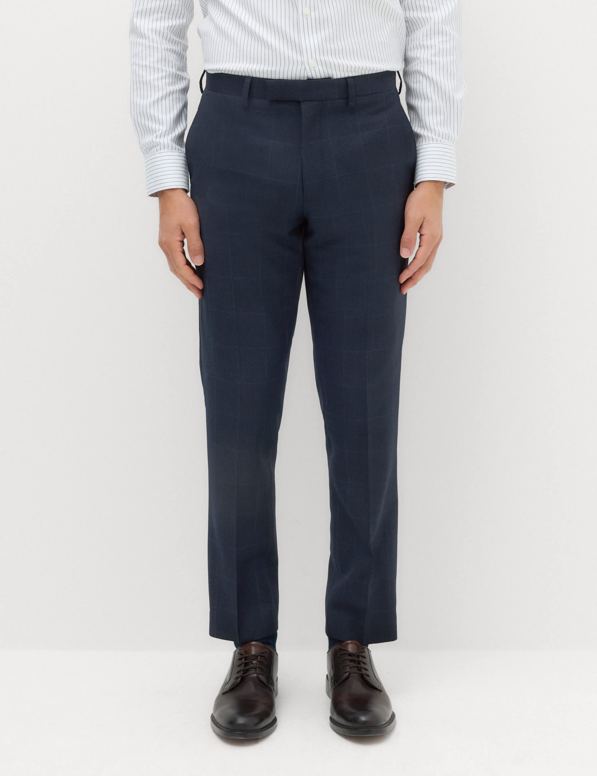 3 Piece Regular Fit Pure Wool Checked Suit thumbnail 2