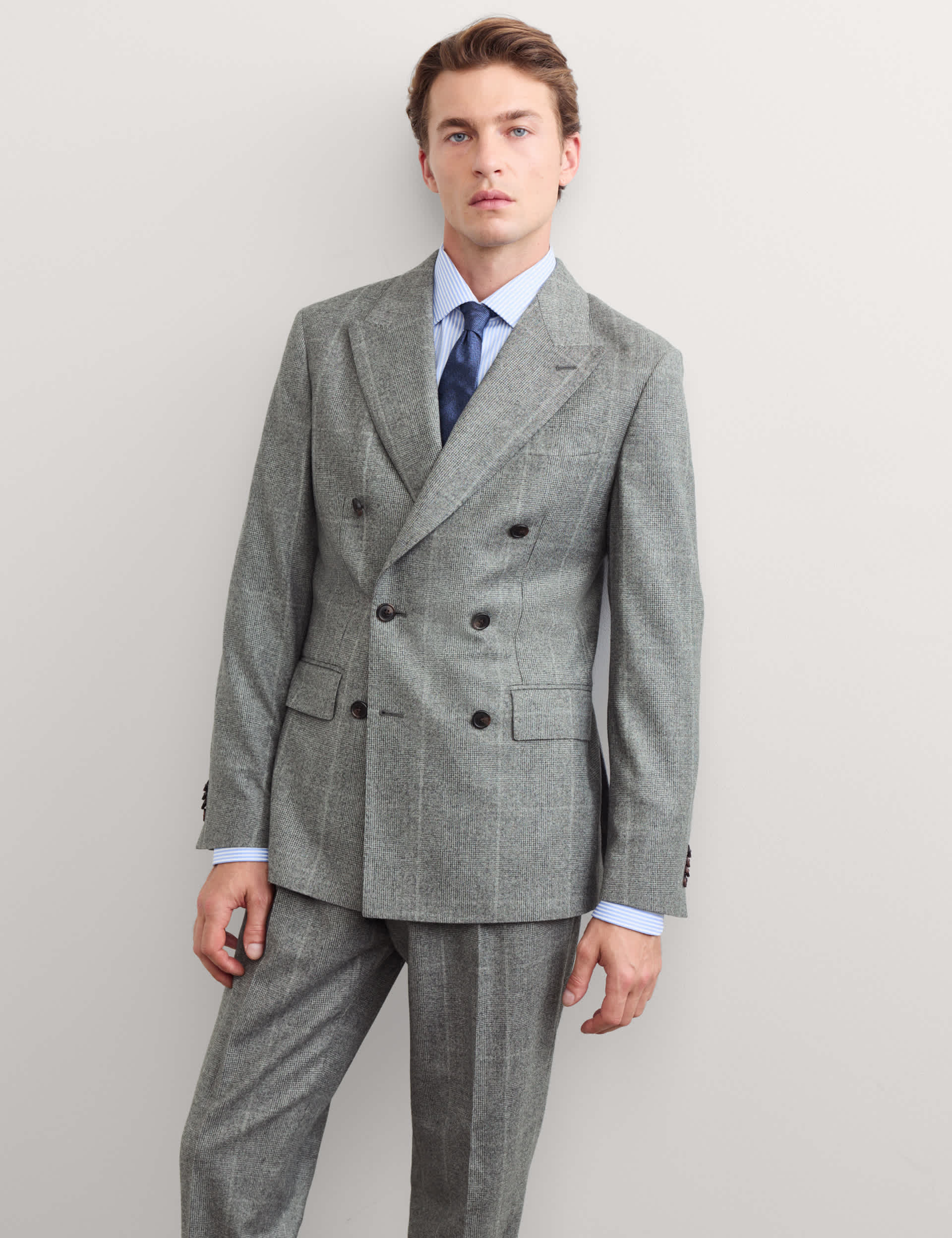 2 Piece Pure Wool Flannel Prince of Wales Check Suit thumbnail 6