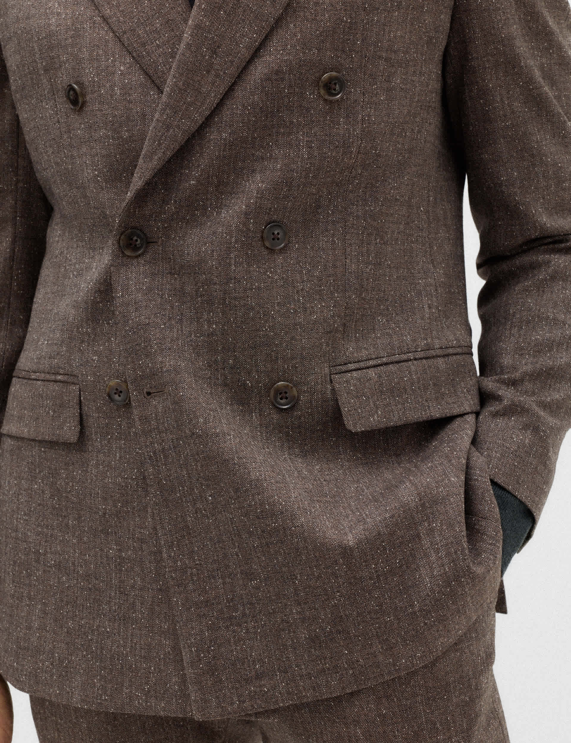 2 Piece Tailored Fit Textured Stretch Suit thumbnail 2