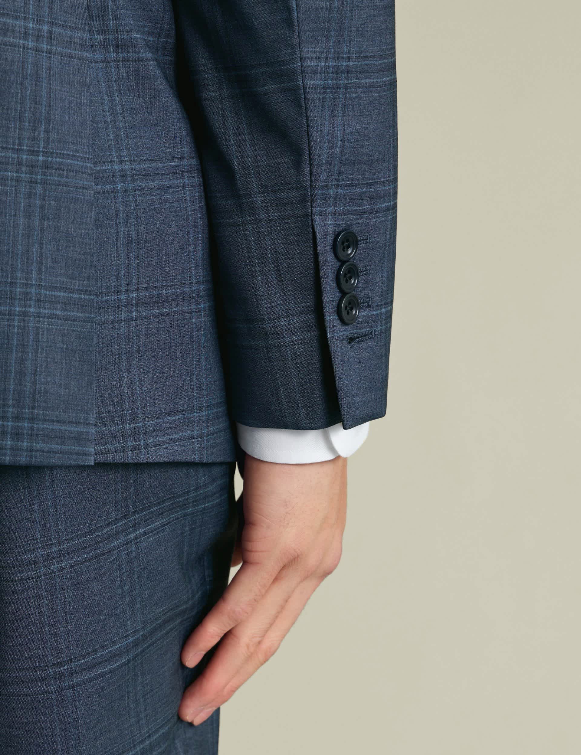 2 Piece Slim Fit Wool Rich Check Suit thumbnail 2