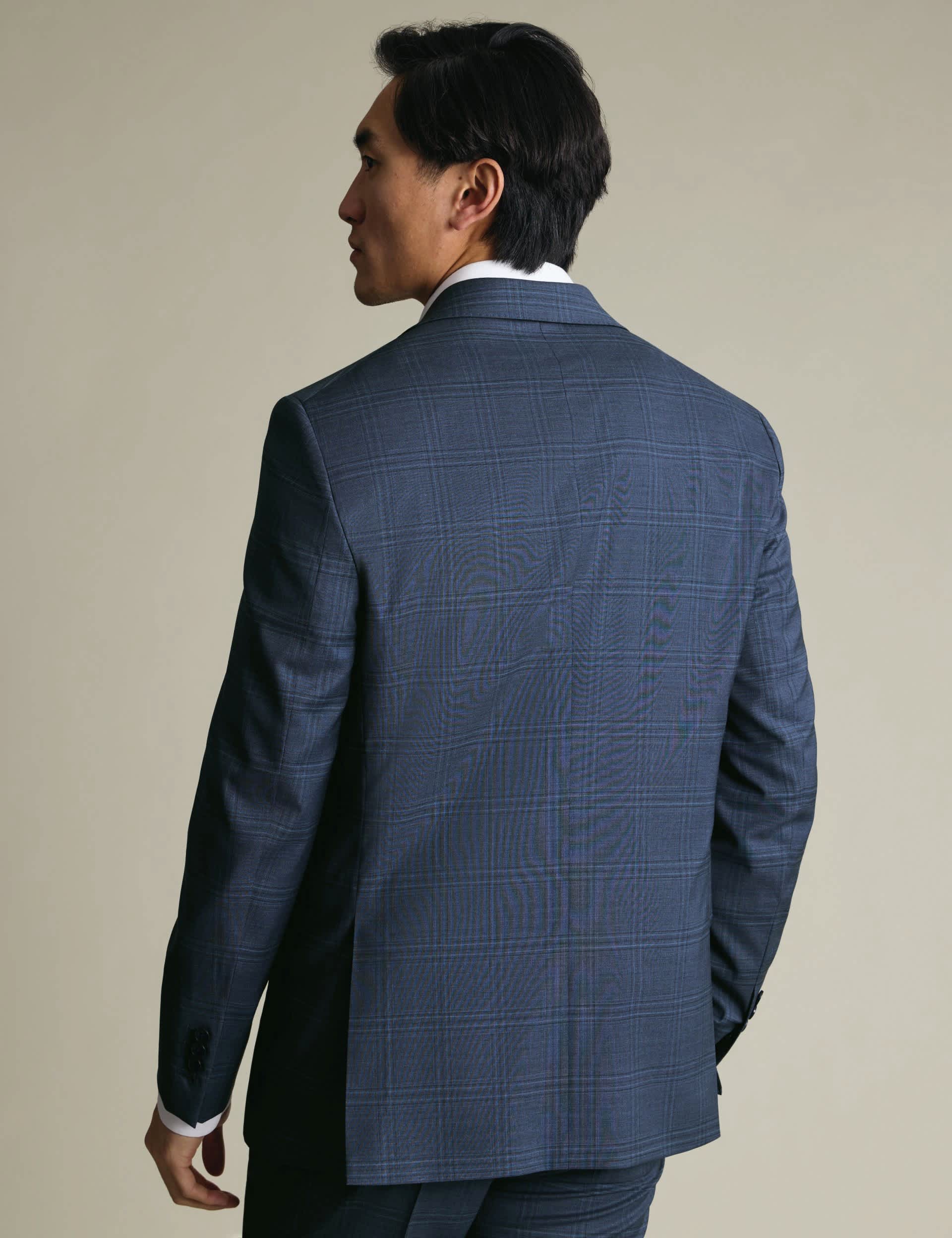 2 Piece Slim Fit Wool Rich Check Suit thumbnail 4