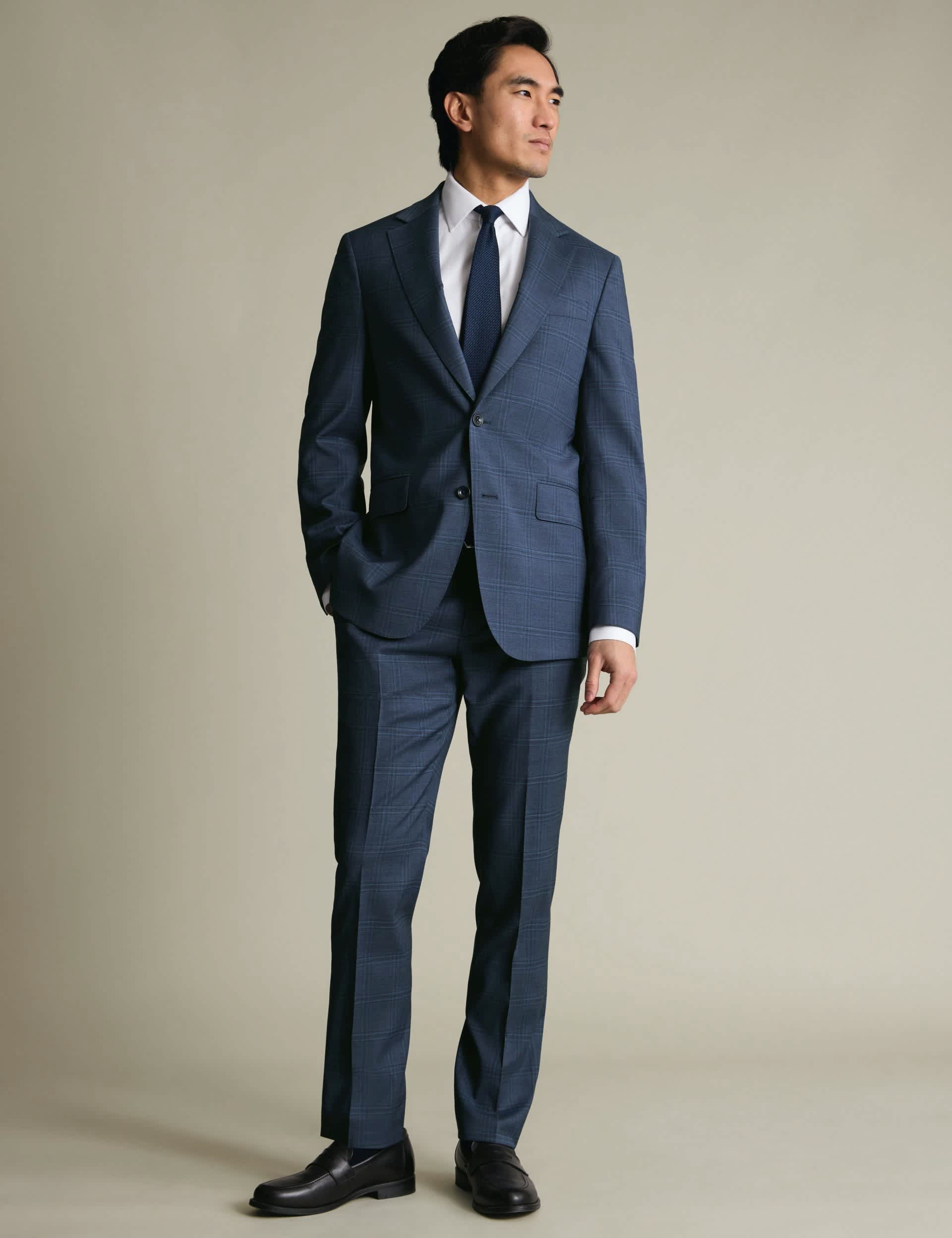 2 Piece Slim Fit Wool Rich Check Suit thumbnail 5