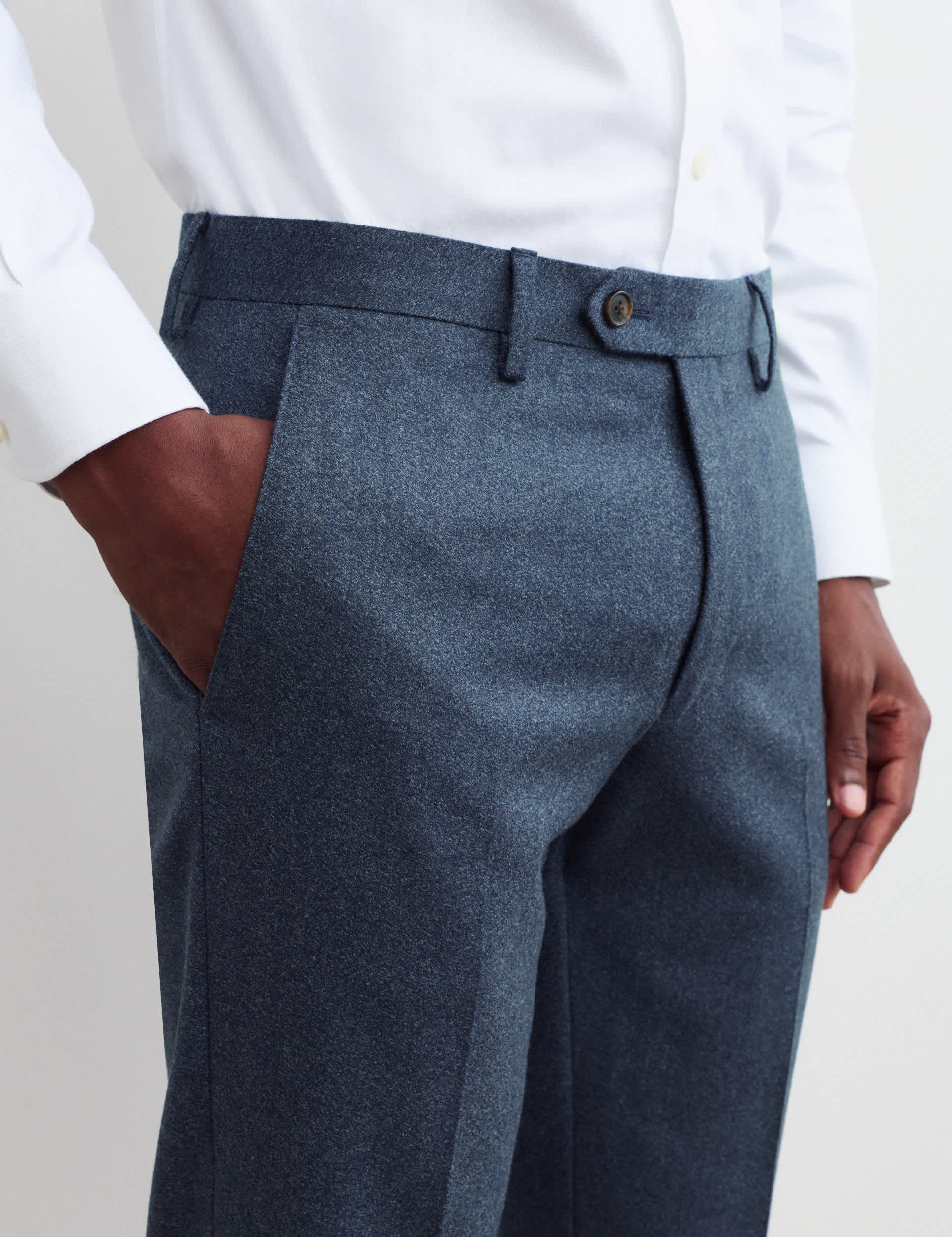 2 Piece Tailored Fit Pure Wool Mouliné Suit thumbnail 3