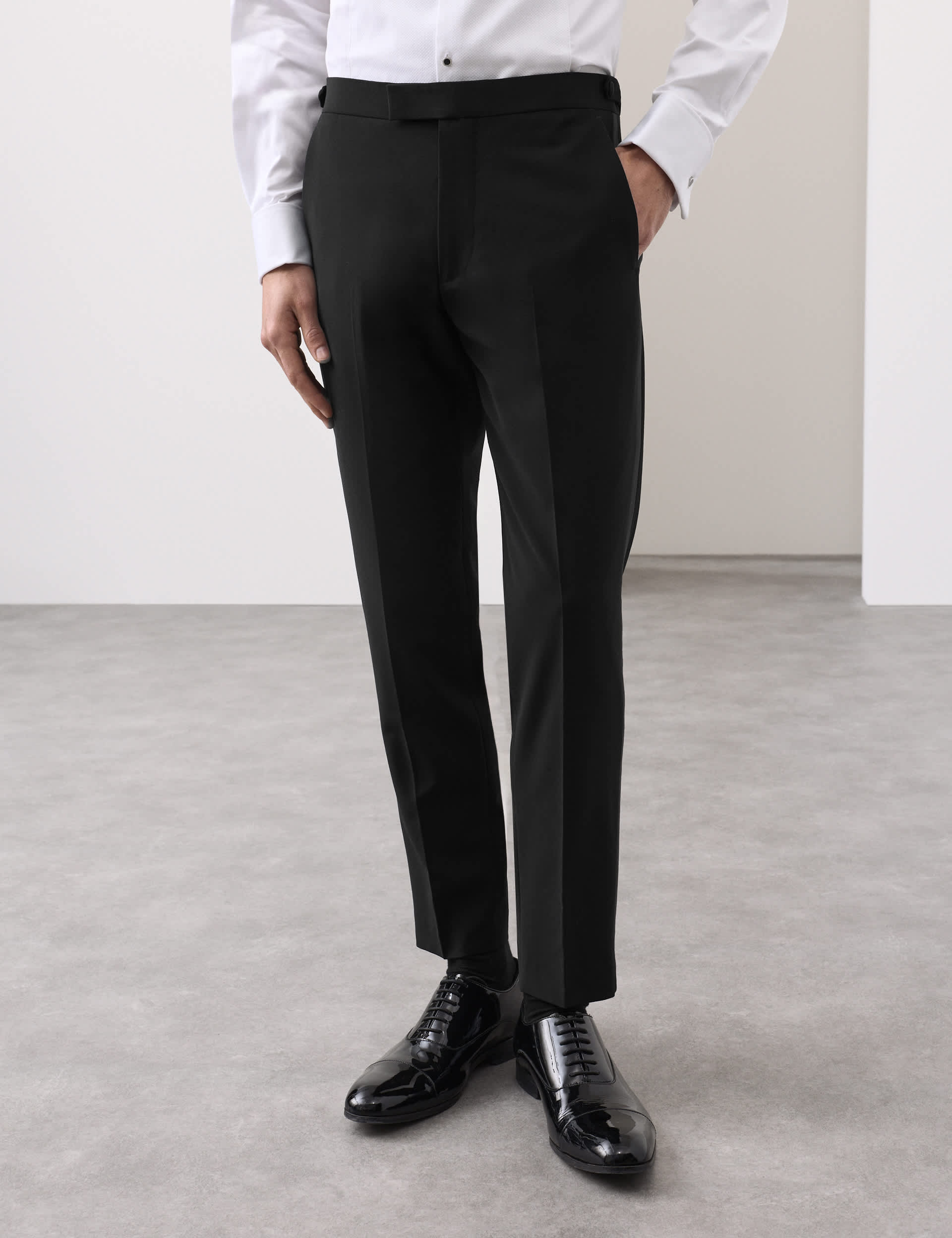 3 Piece Tailored Fit Performance Tuxedo Suit thumbnail 2