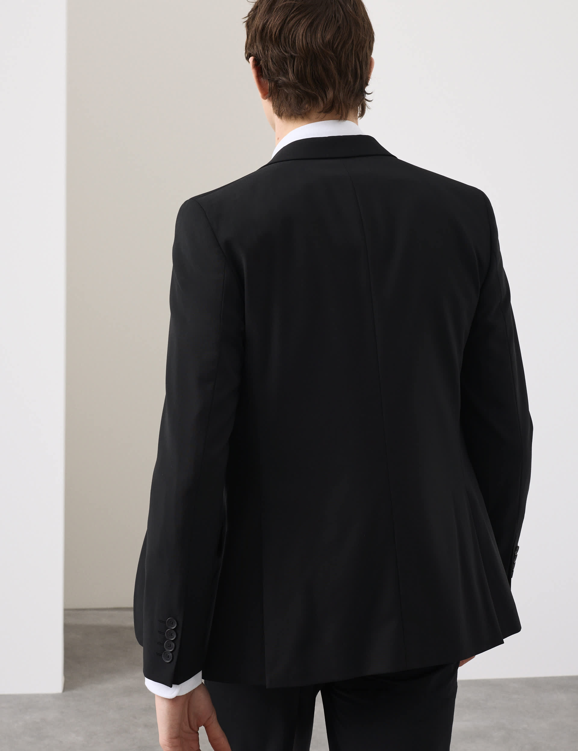 3 Piece Slim Fit Wool Blend Stretch Suit thumbnail 3