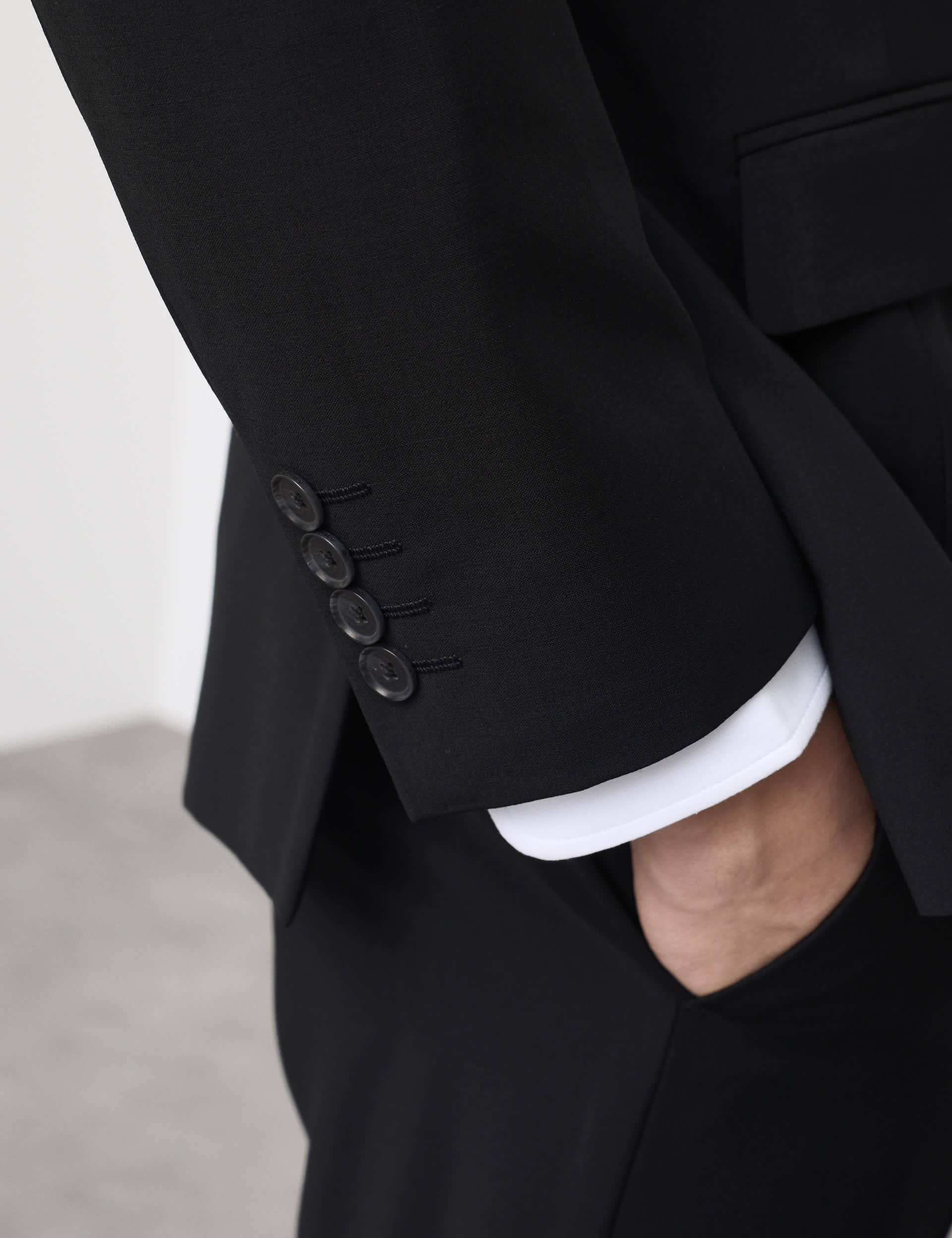 3 Piece Slim Fit Wool Blend Stretch Suit thumbnail 5