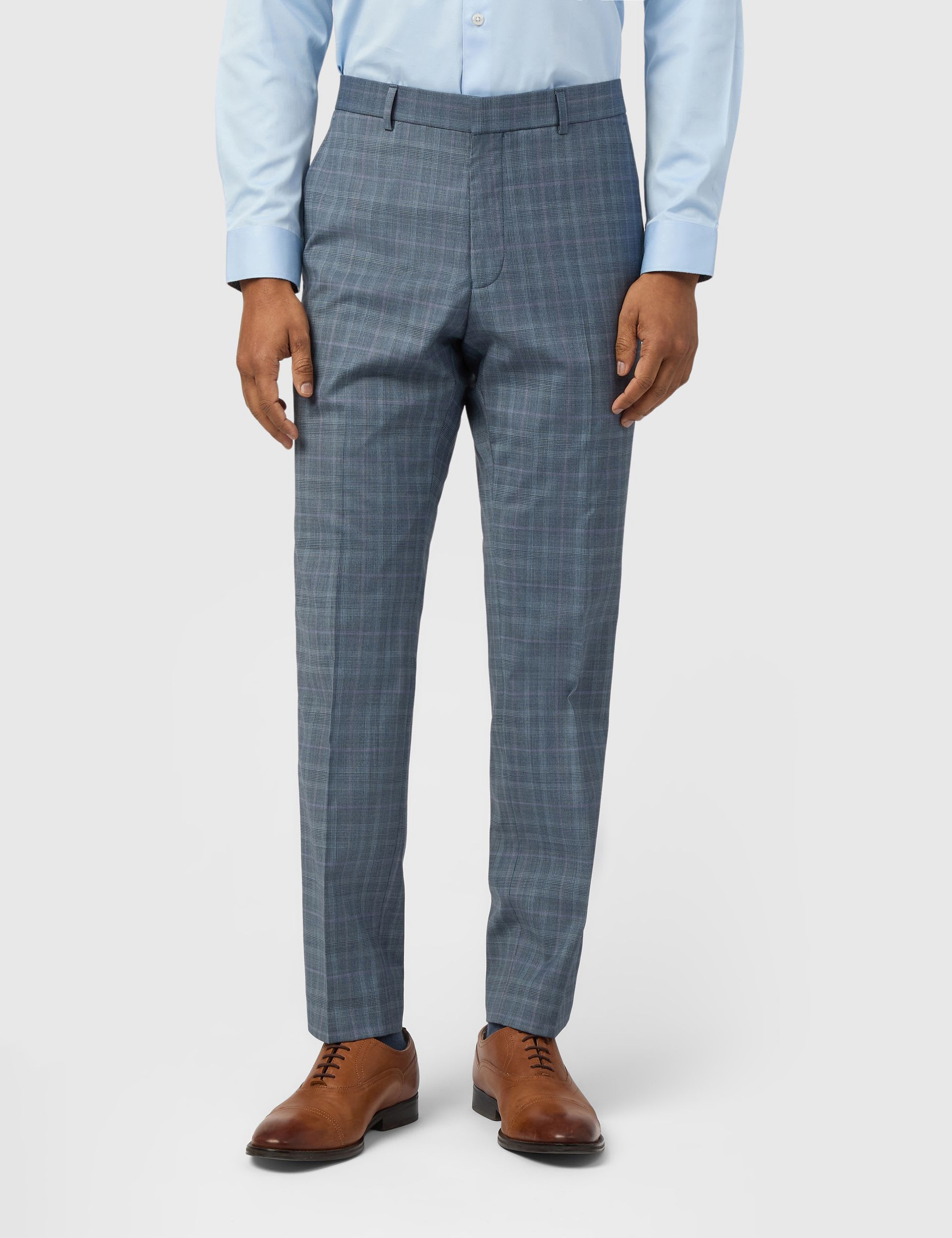 Slim Fit Wool Rich Check Suit thumbnail 3