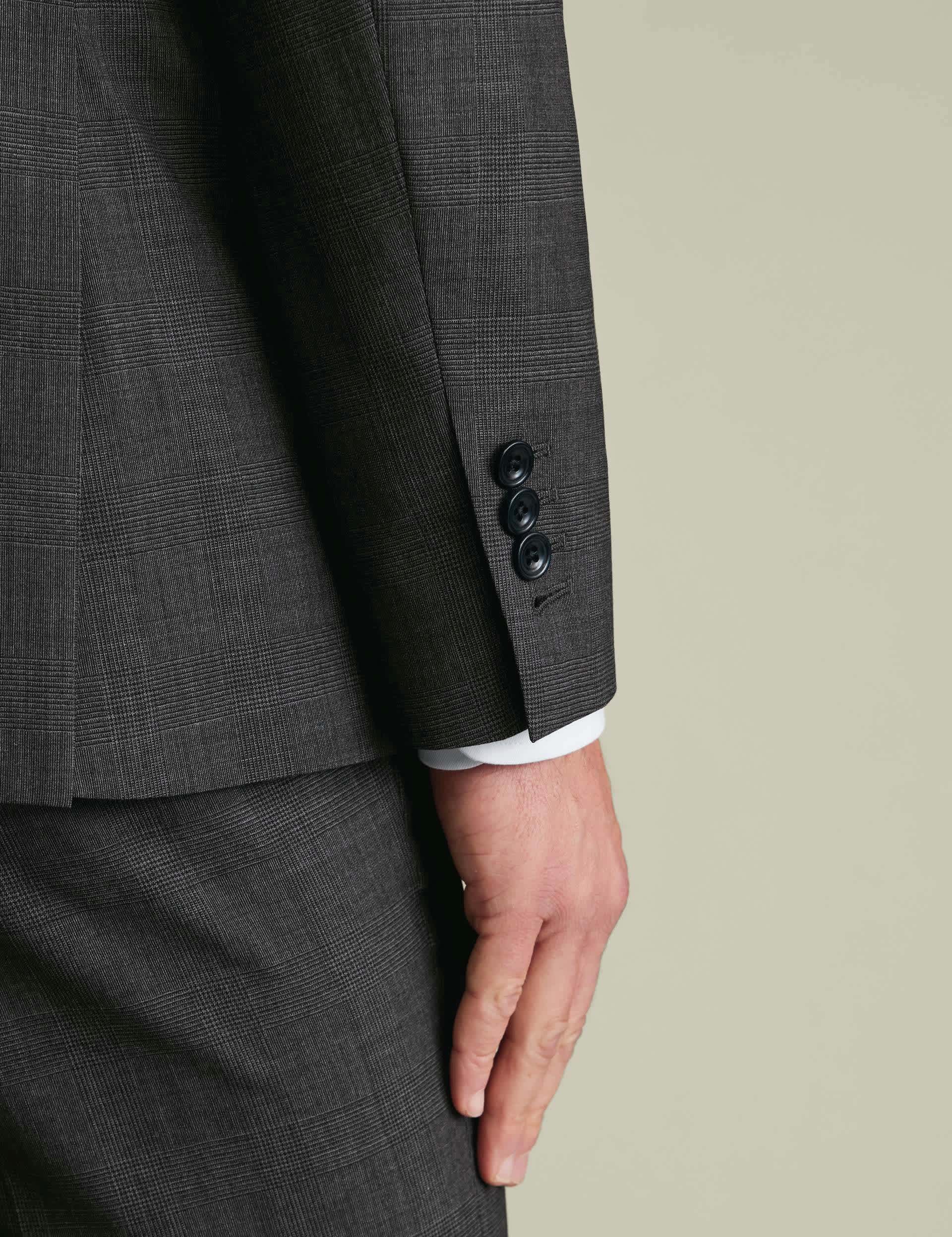 2 Piece Slim Fit Pure Wool Sharkskin Suit thumbnail 2