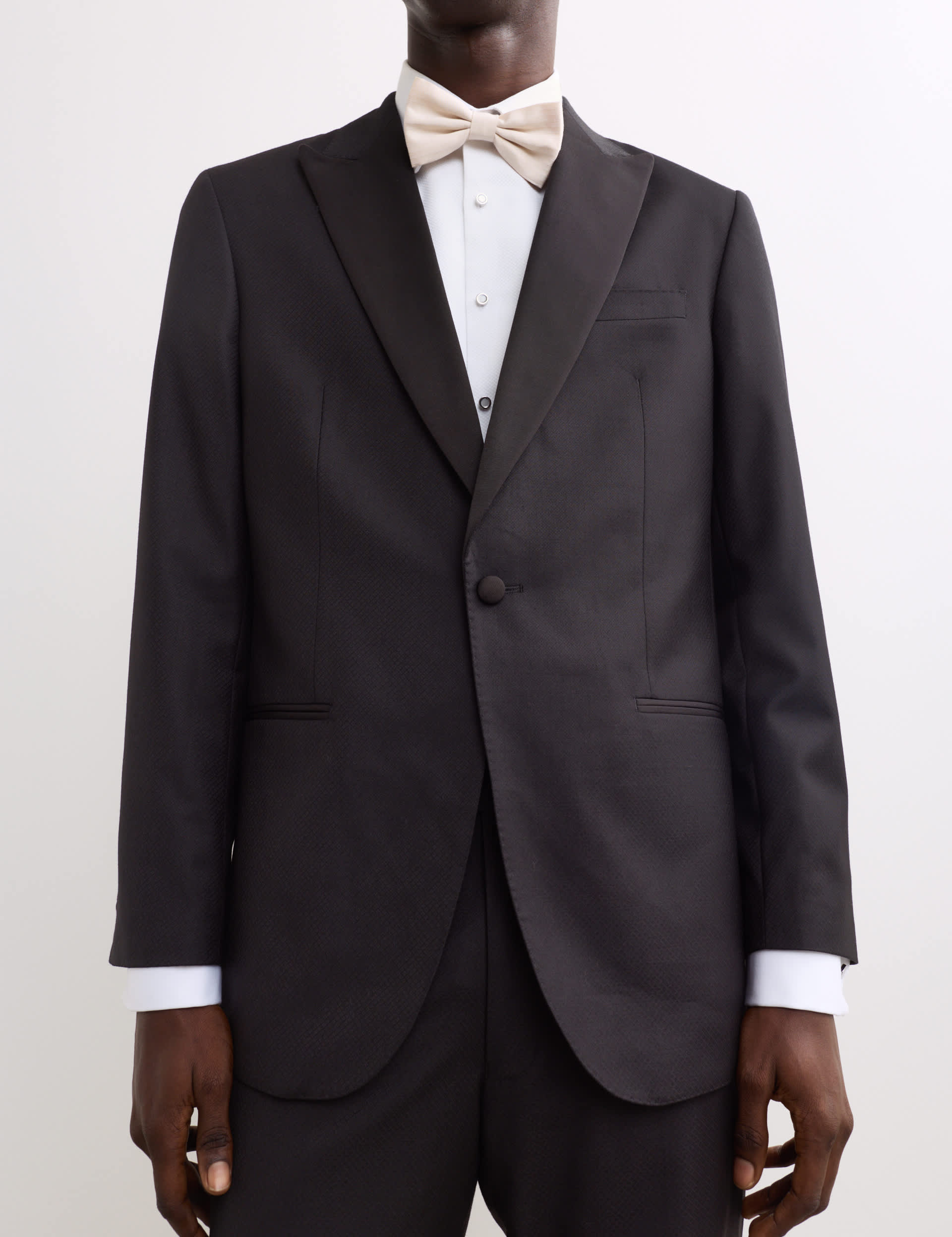 2 Piece Tailored Fit Pure Wool Tuxedo Suit thumbnail 2