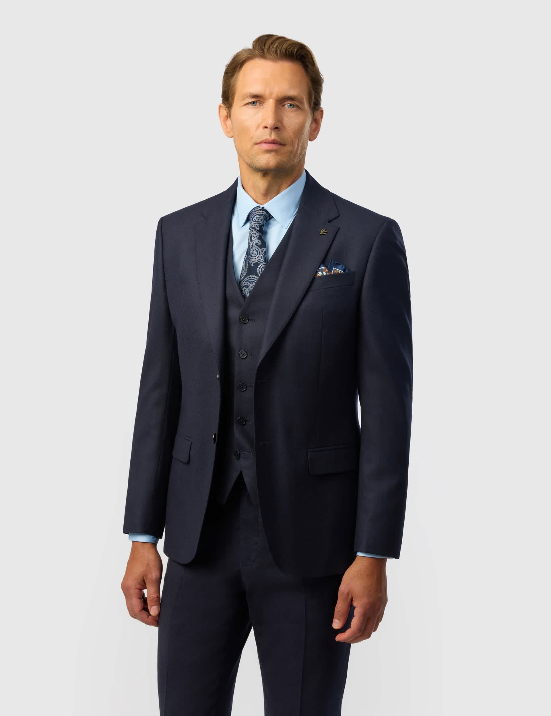 2 Piece Slim Fit Wool Rich Stretch Flannel Suit thumbnail 6