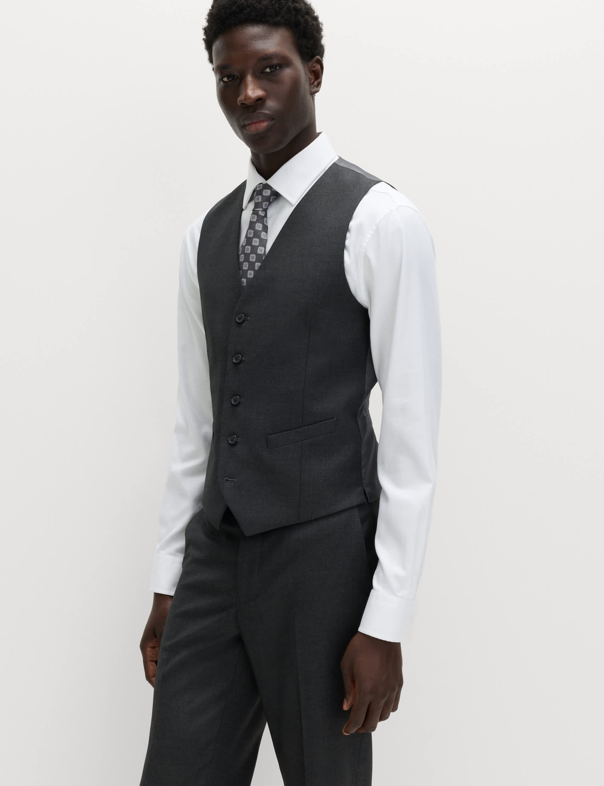 3 Piece Skinny Fit Stretch Suit thumbnail 4