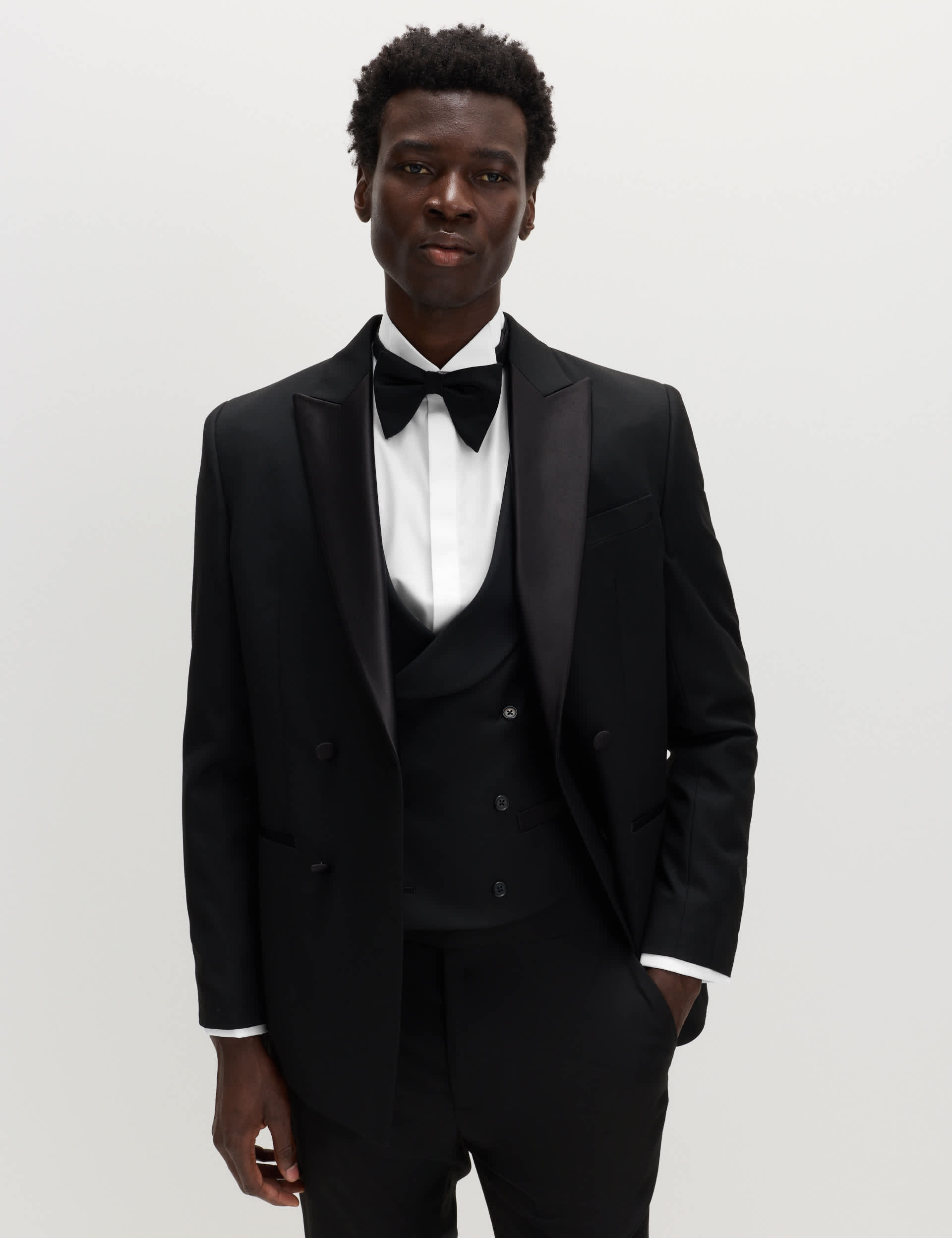 3 Piece Slim Fit Double Breasted Tuxedo Suit thumbnail 6