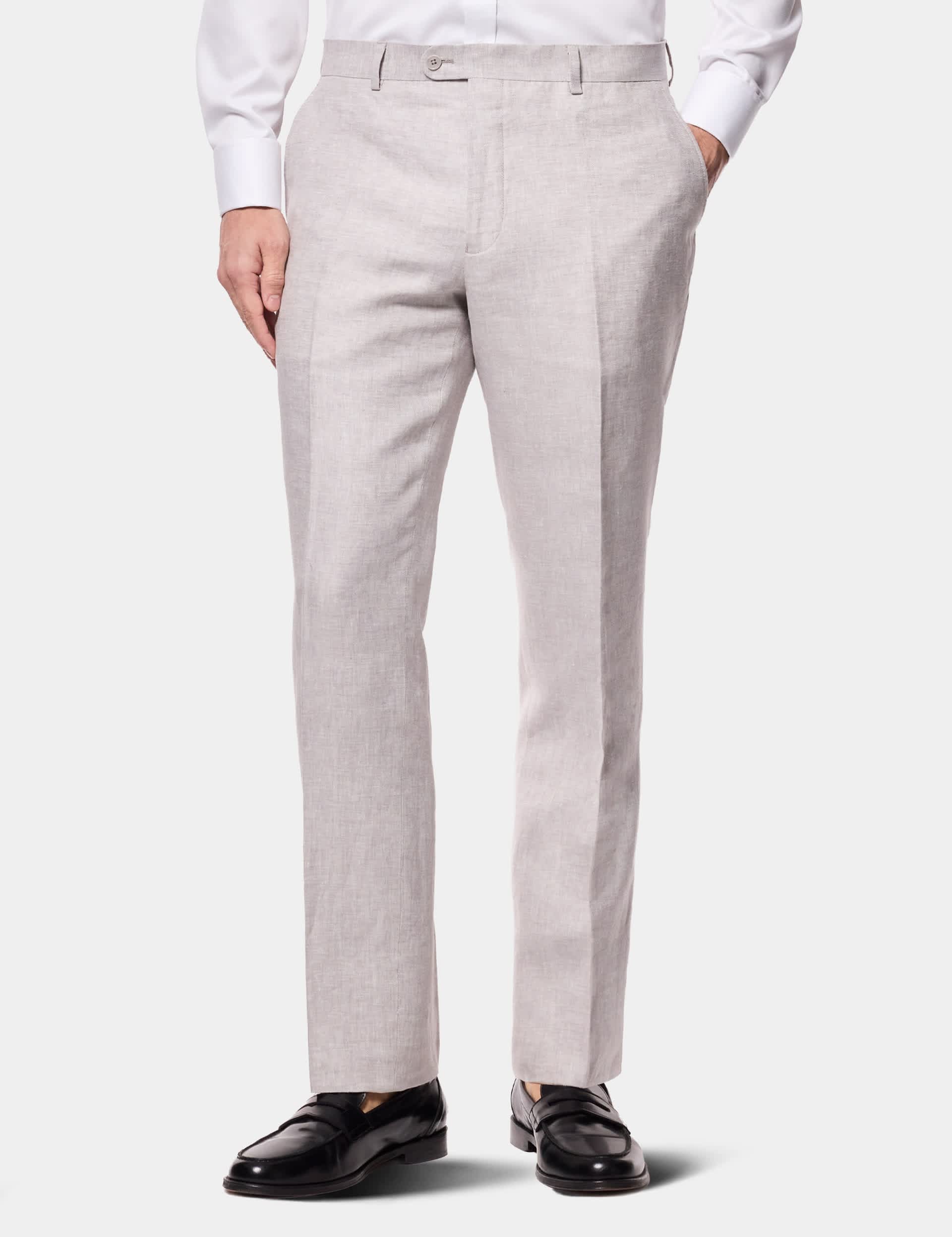 3 Piece Tailored Fit Pure Linen Suit thumbnail 5