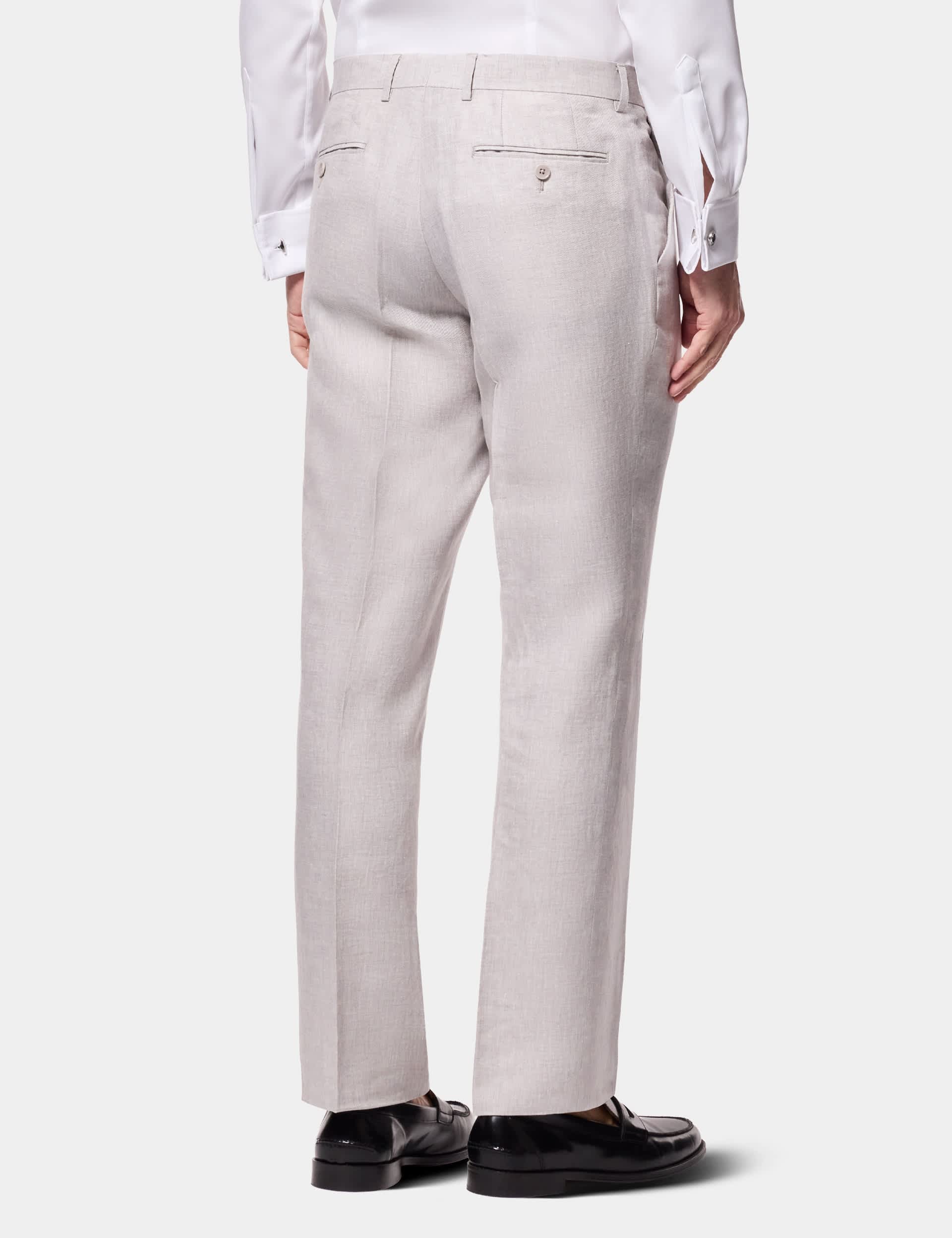 3 Piece Tailored Fit Pure Linen Suit thumbnail 3