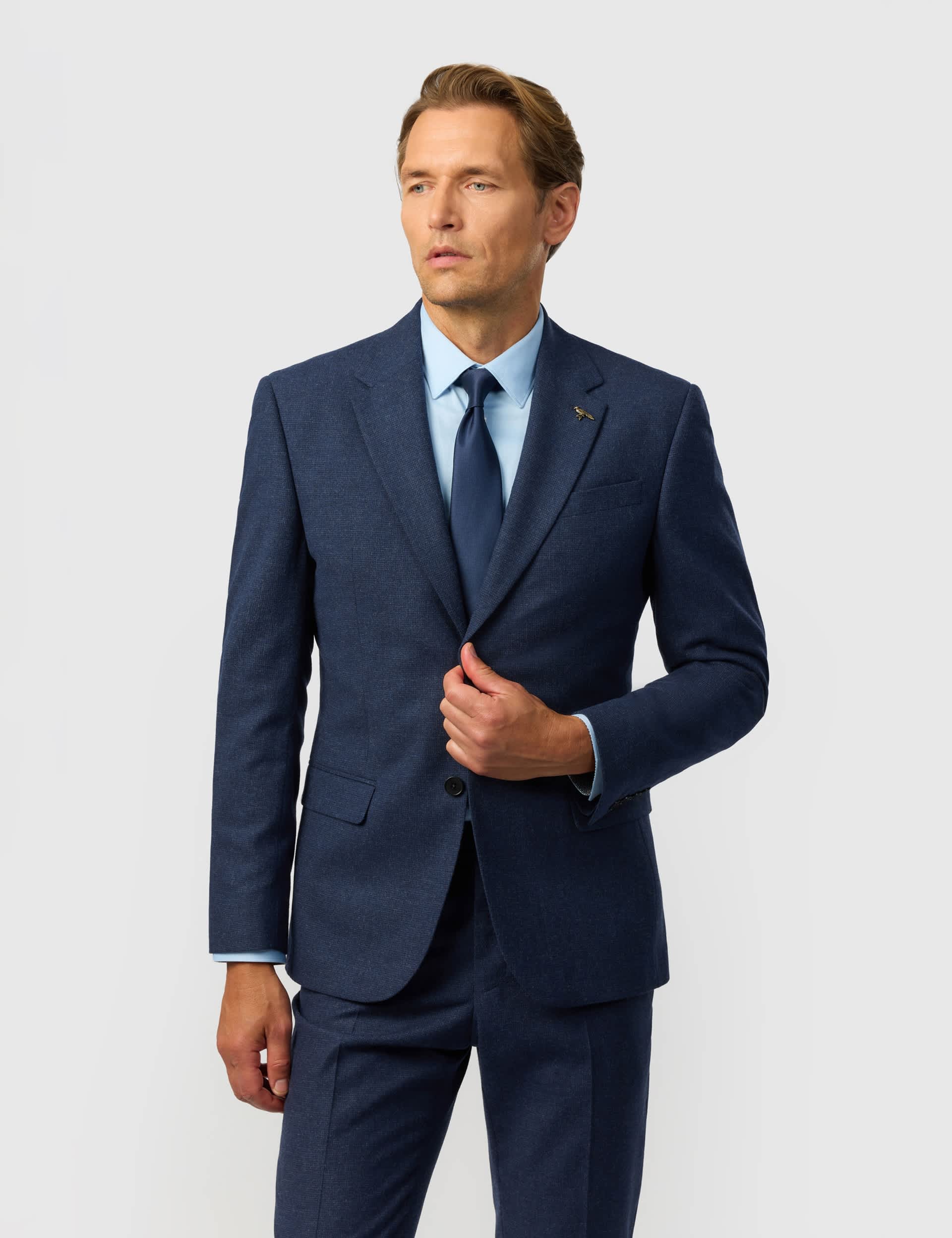2 Piece Slim Fit Wool Rich Puppytooth Suit thumbnail 6