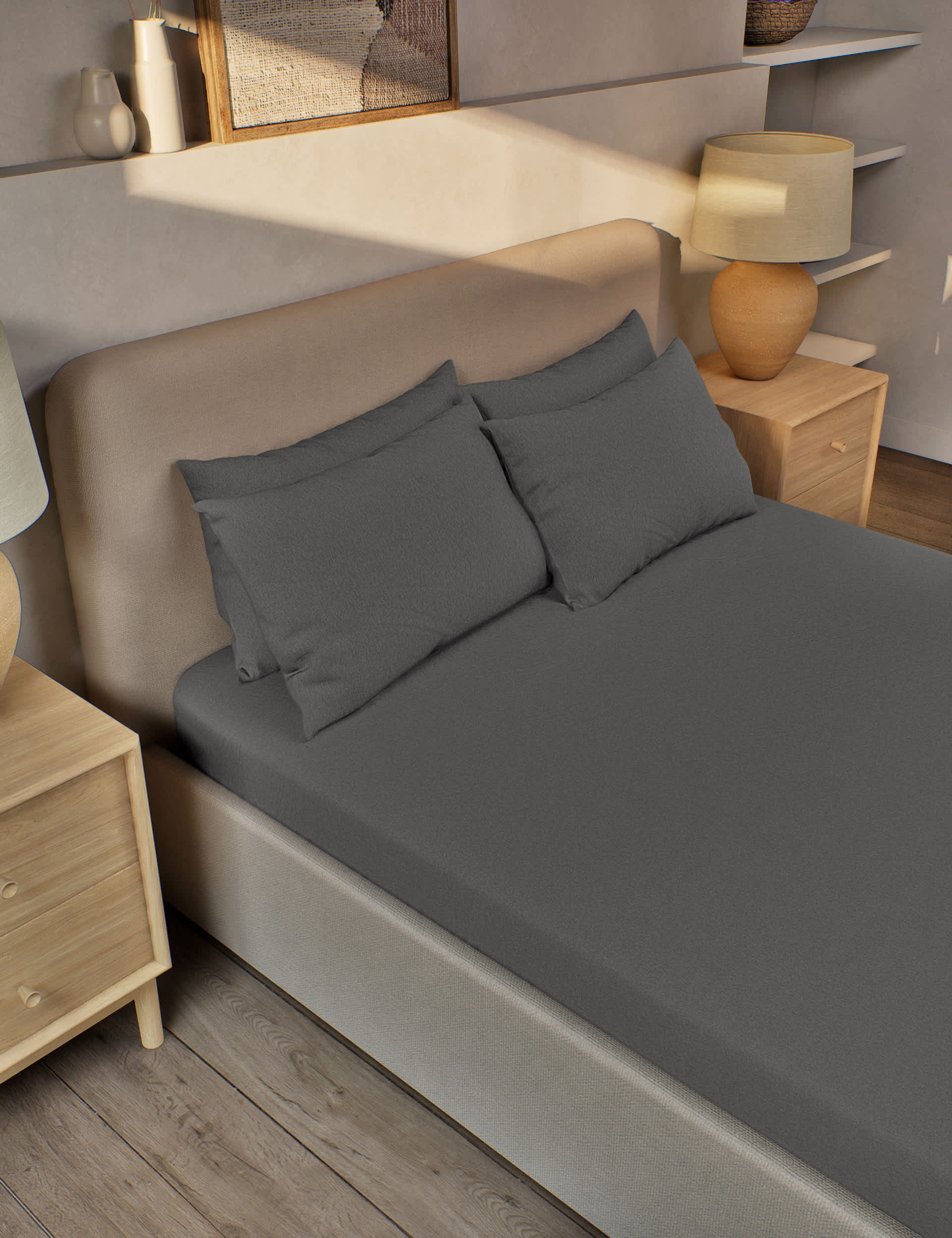 Pure Brushed Cotton Fitted Sheet