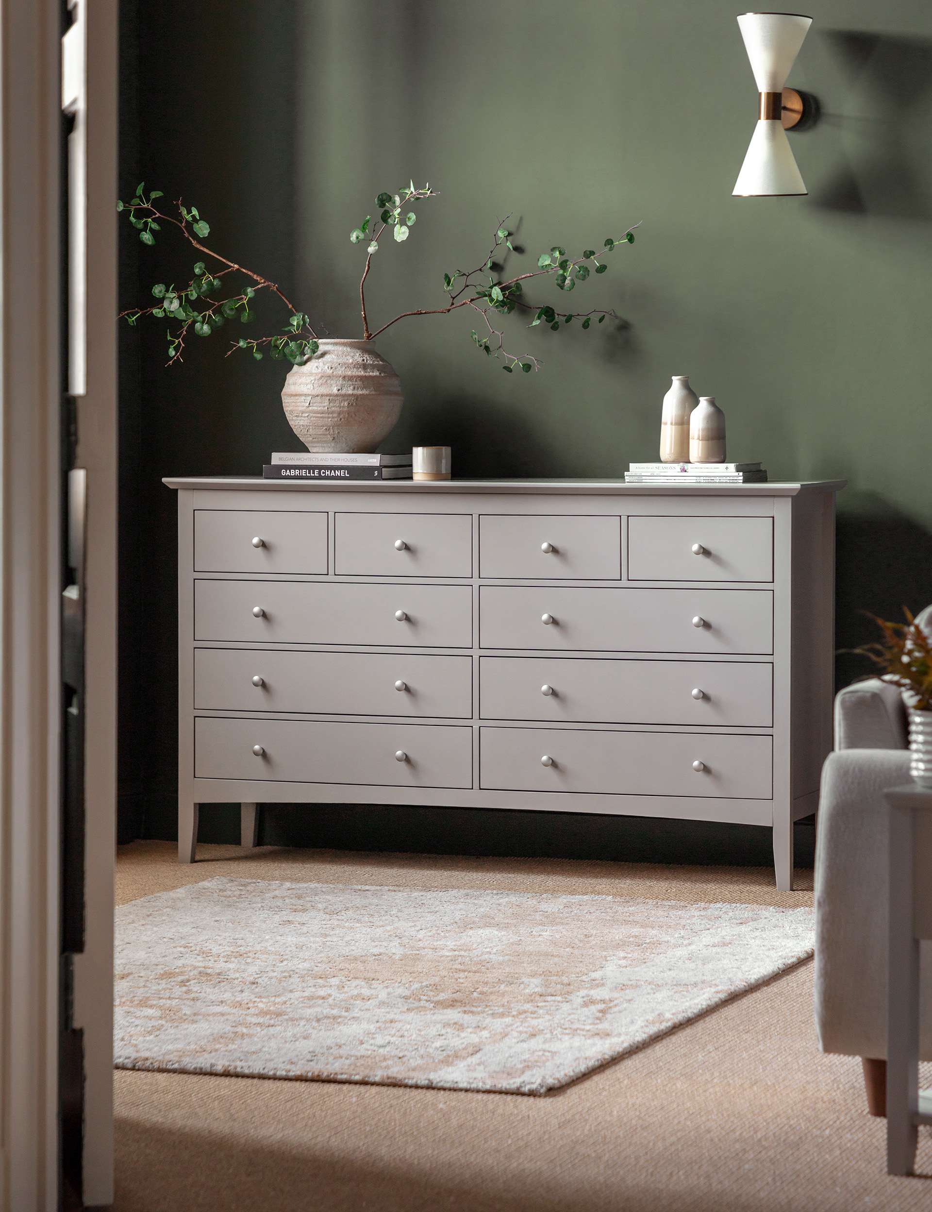 Hastings Grey 10 Drawer Chest