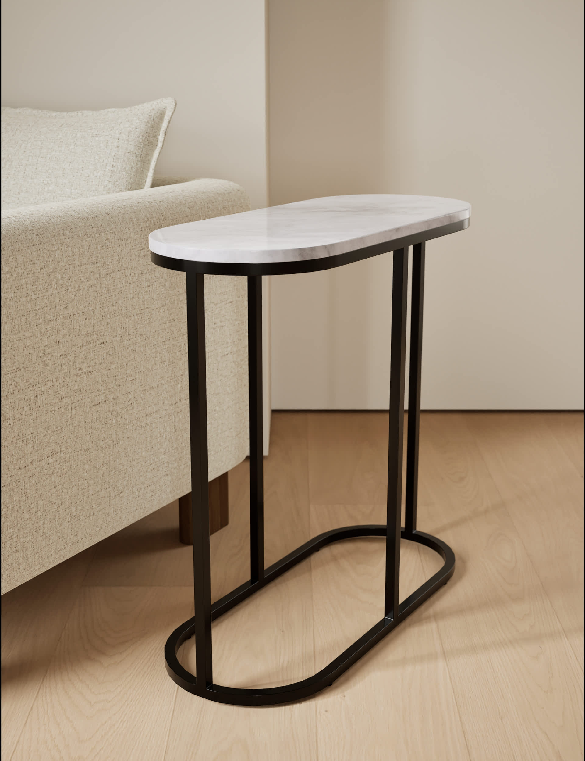 Farley Oval Sofa Side Table