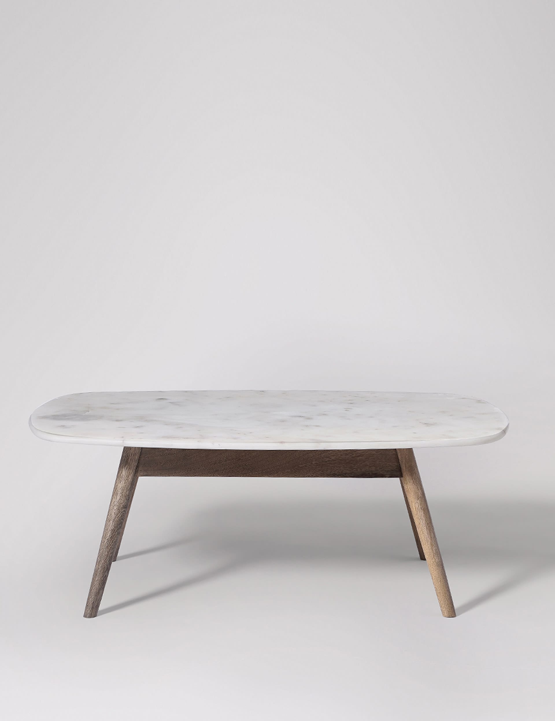 Kasper White Marble Mango Wood Coffee Table