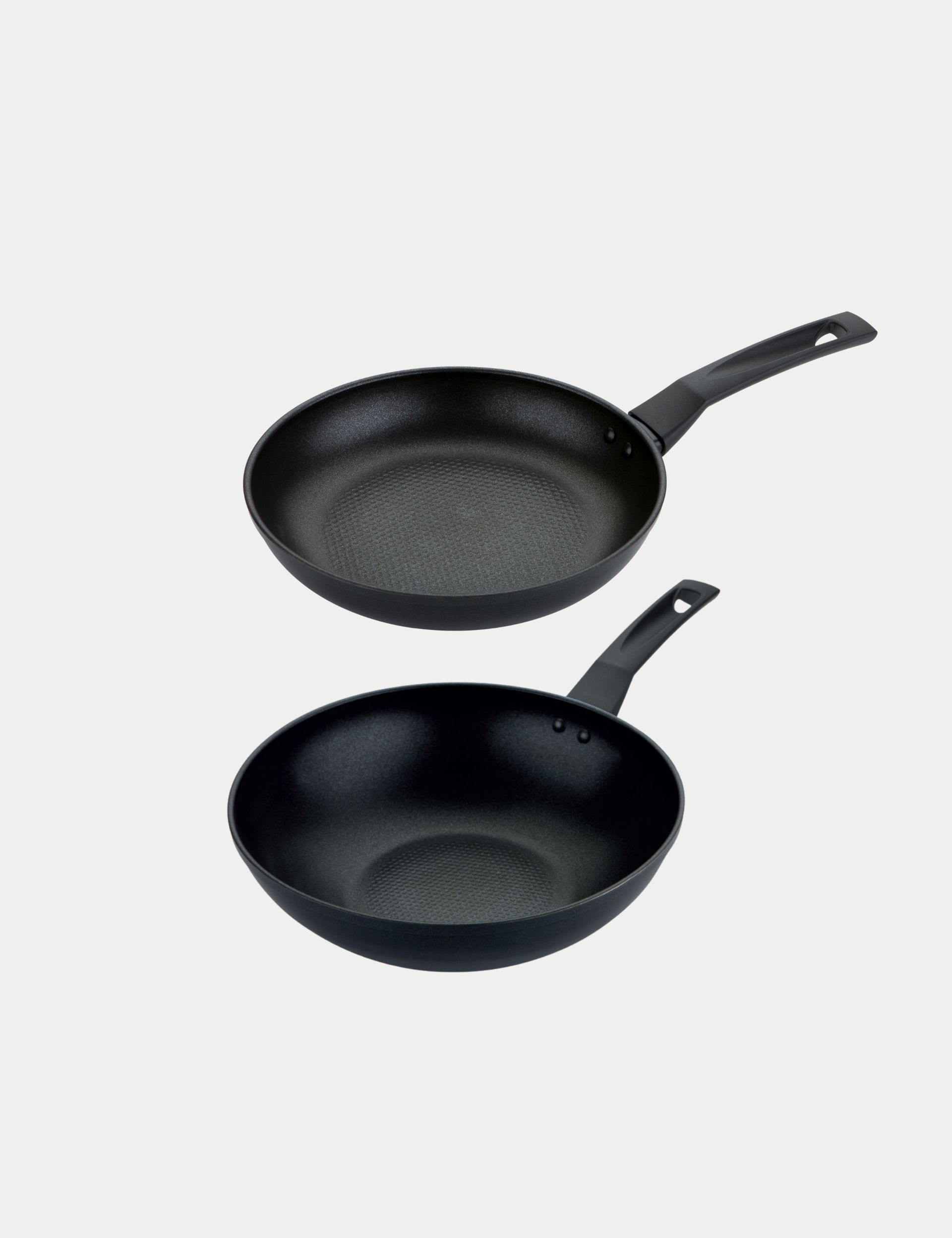 2 Piece Non-Stick Frying Pan & Wok Set