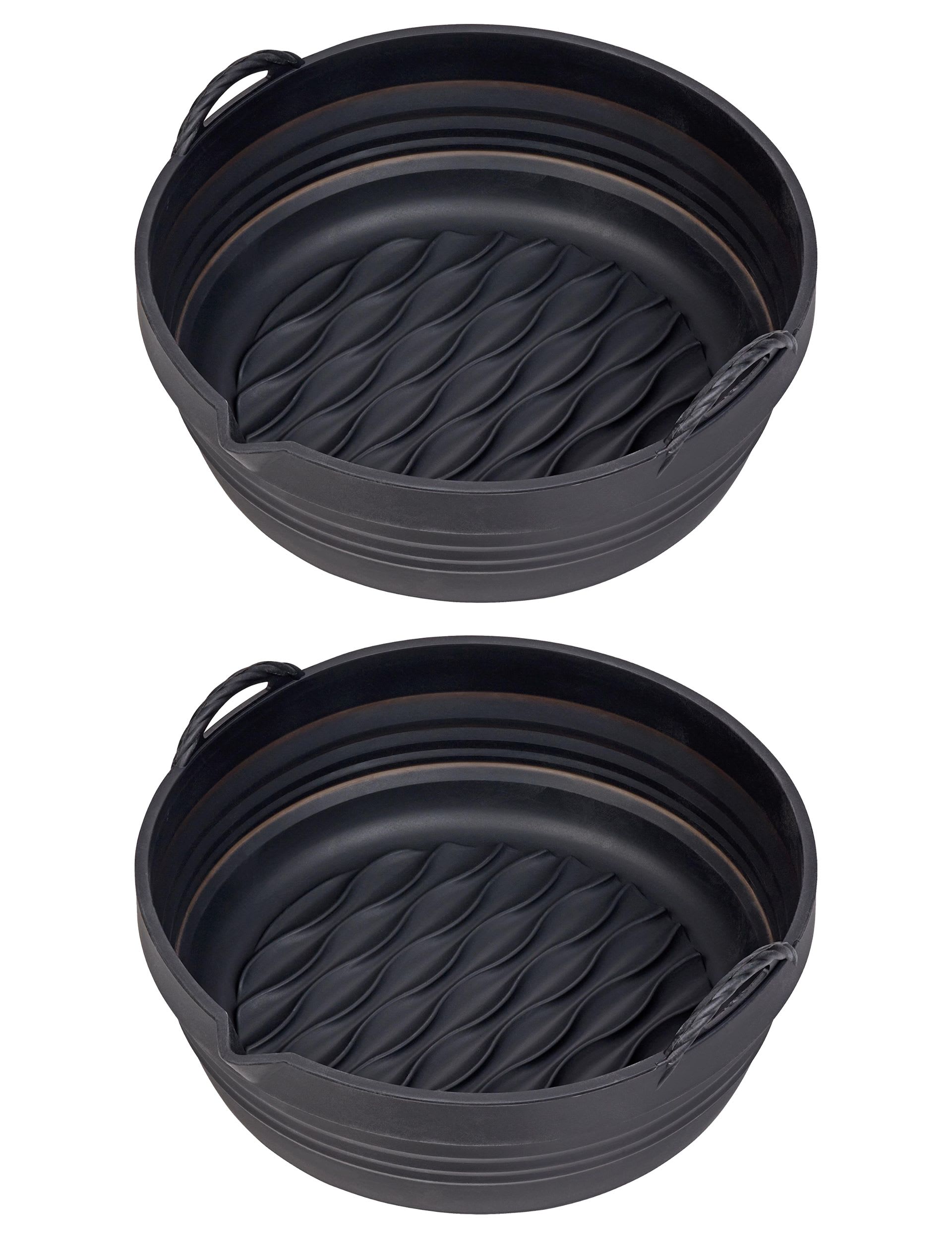 Set of 2 Round Silicone 22cm Air Fryer Liners