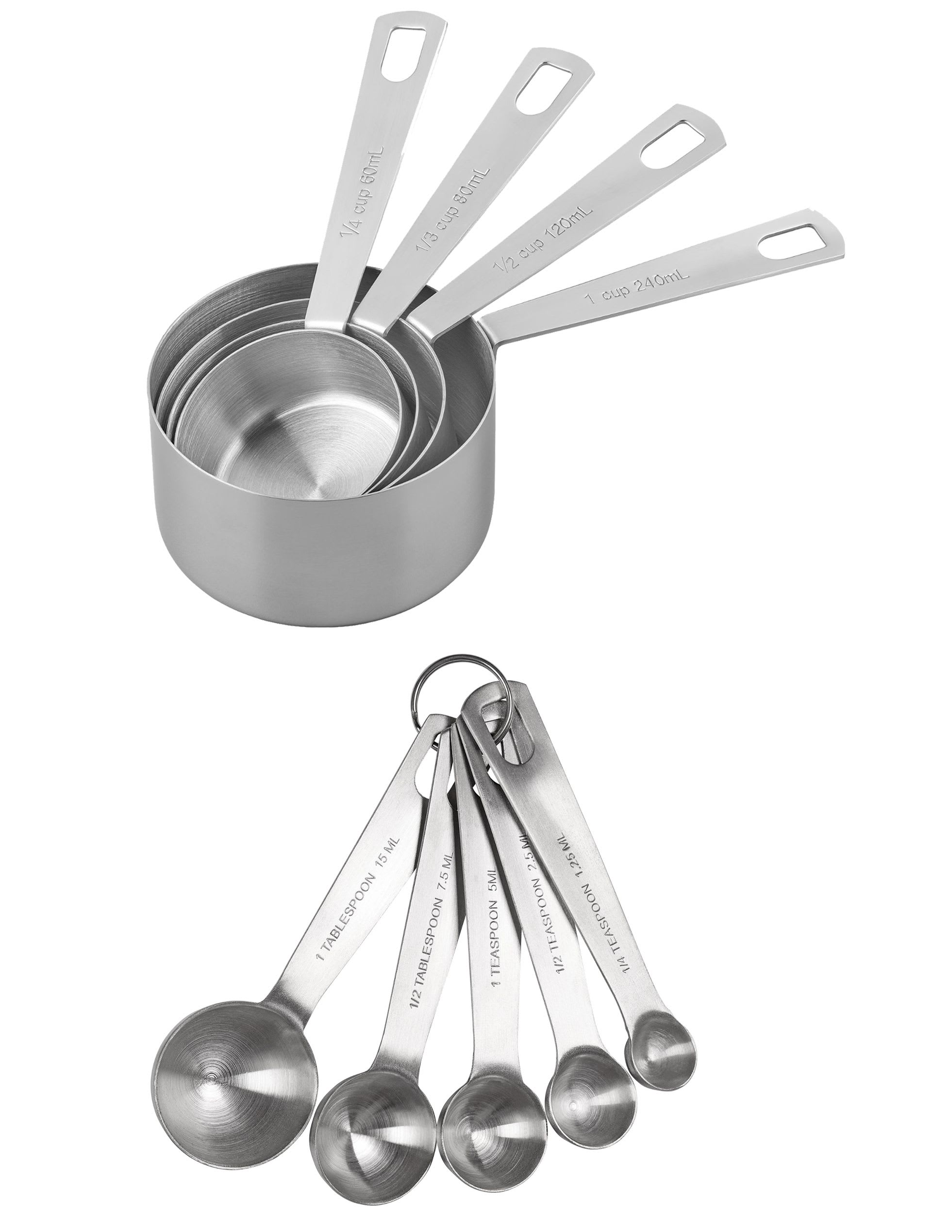 Set 5 Measuring Spoons & 4 Measuring Cups