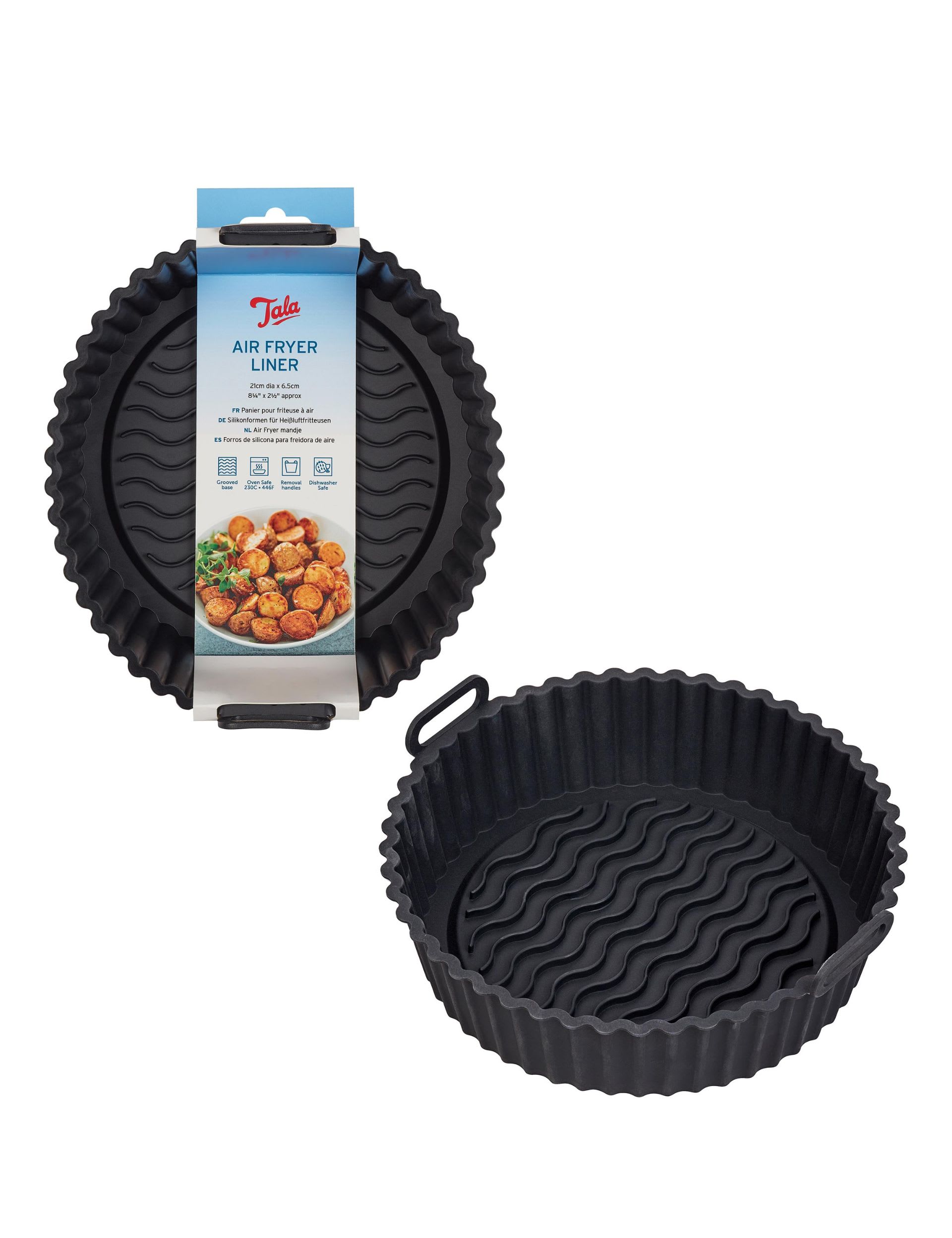 Set 2 Round Silicone 21cm Air Fryer Liners